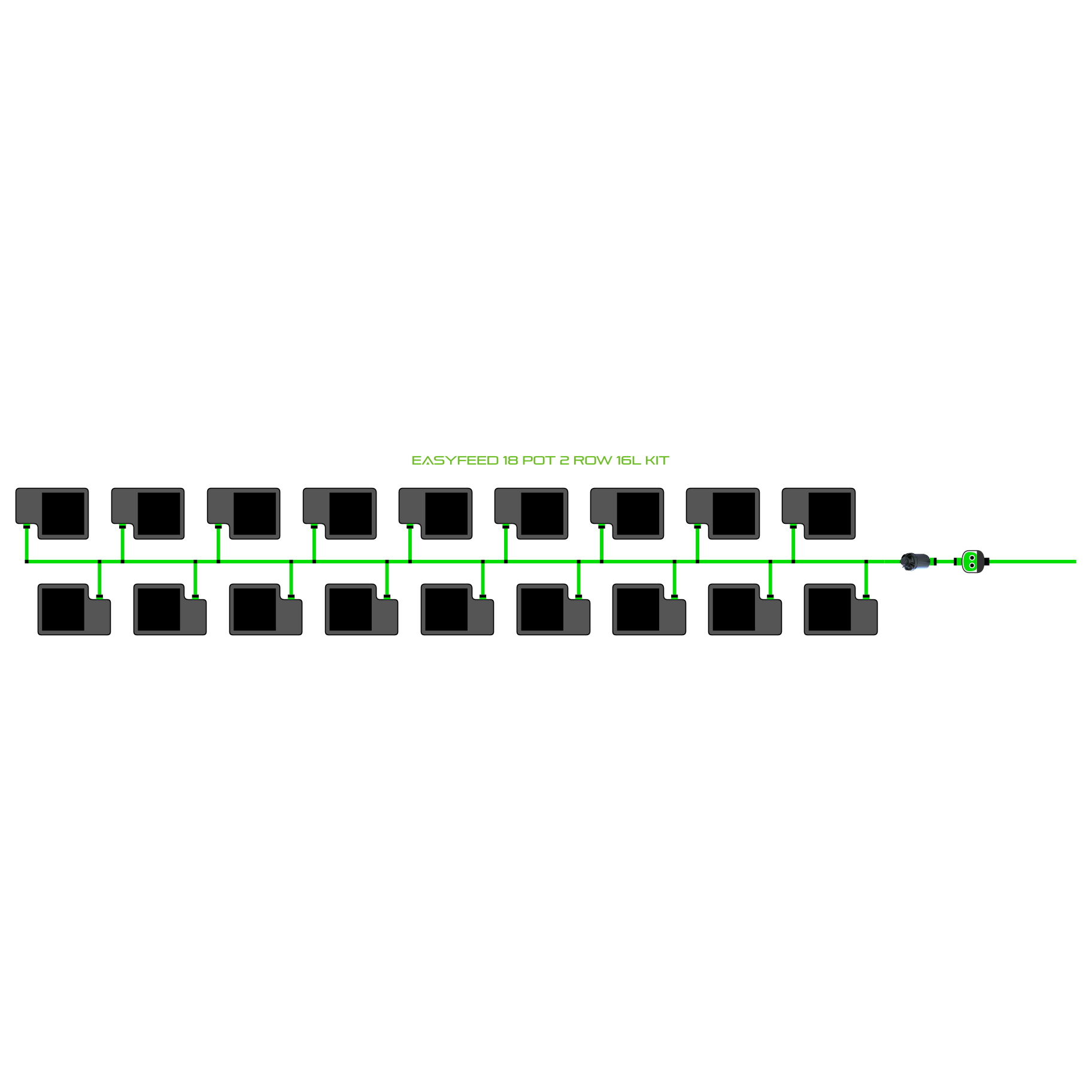 EasyFeed 18 Pot 2 Row Kit