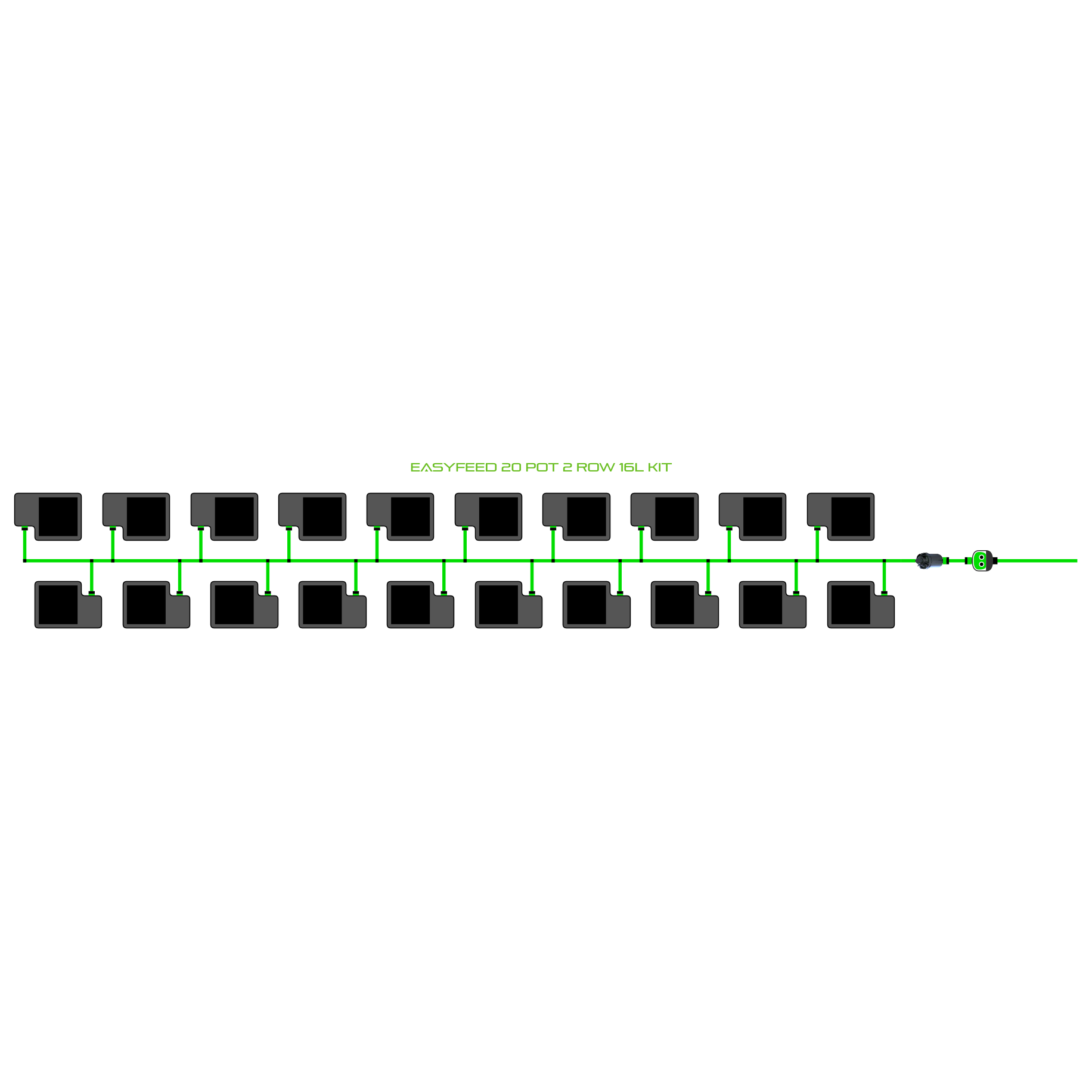 EasyFeed 20 Pot 2 Row Kit