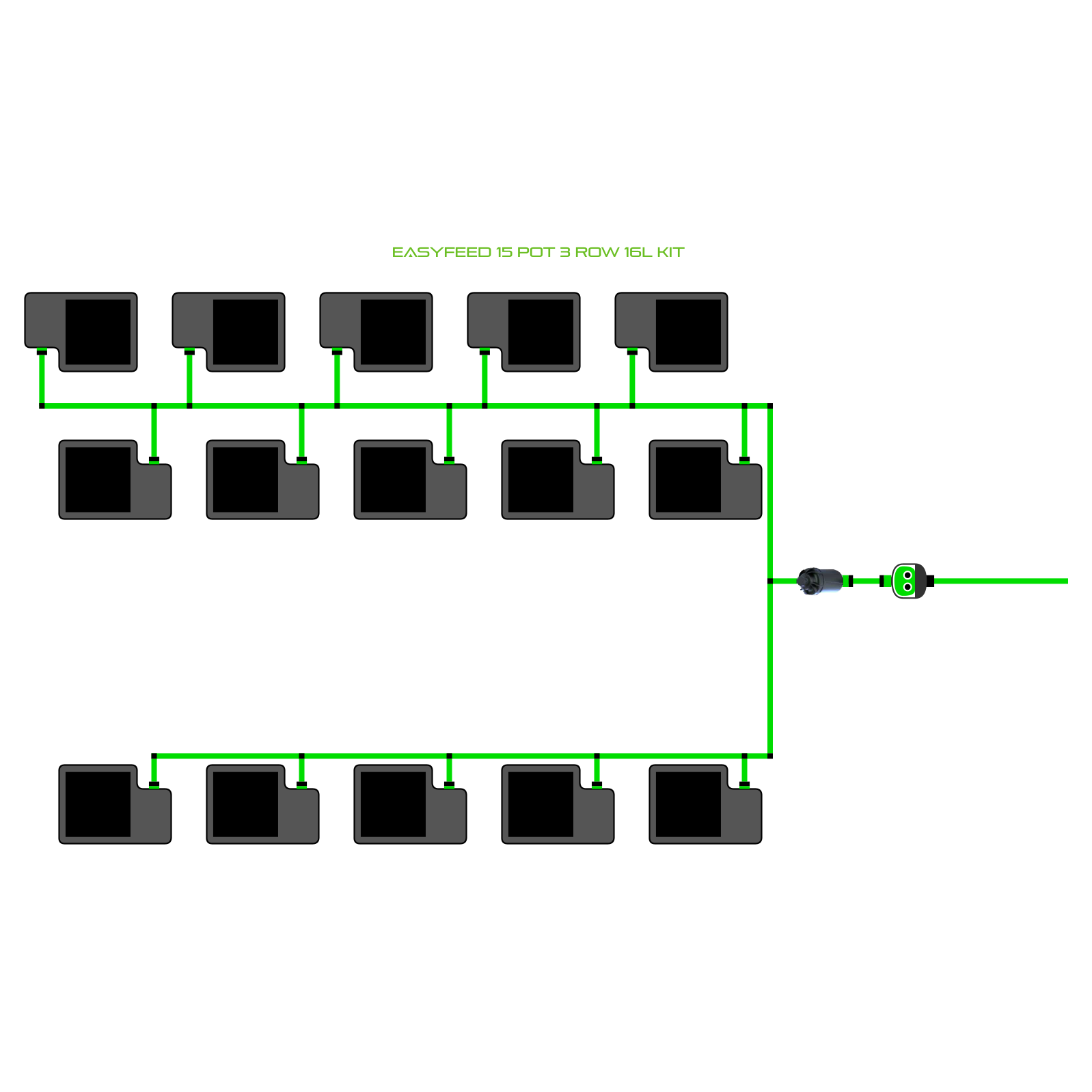 EasyFeed 15 Pot 3 Row Kit