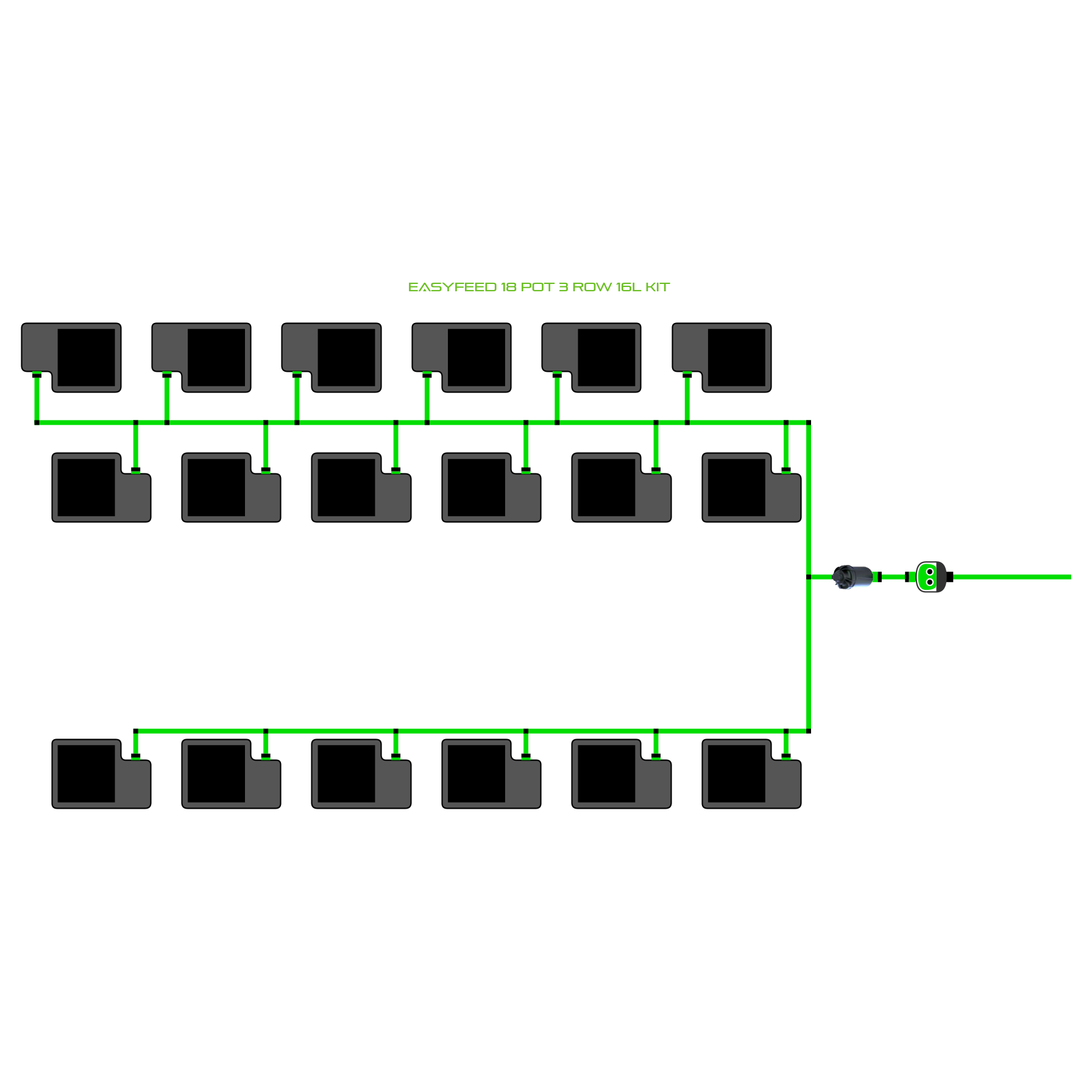 EasyFeed 18 Pot 3 Row Kit