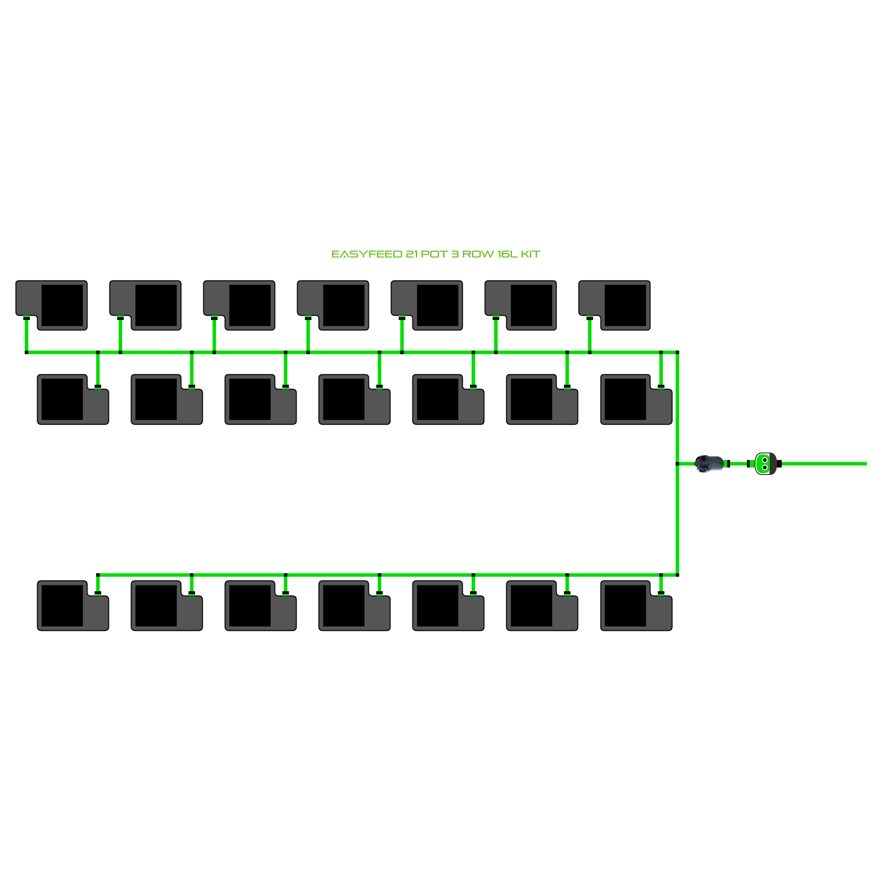 EasyFeed 21 Pot 3 Row Kit