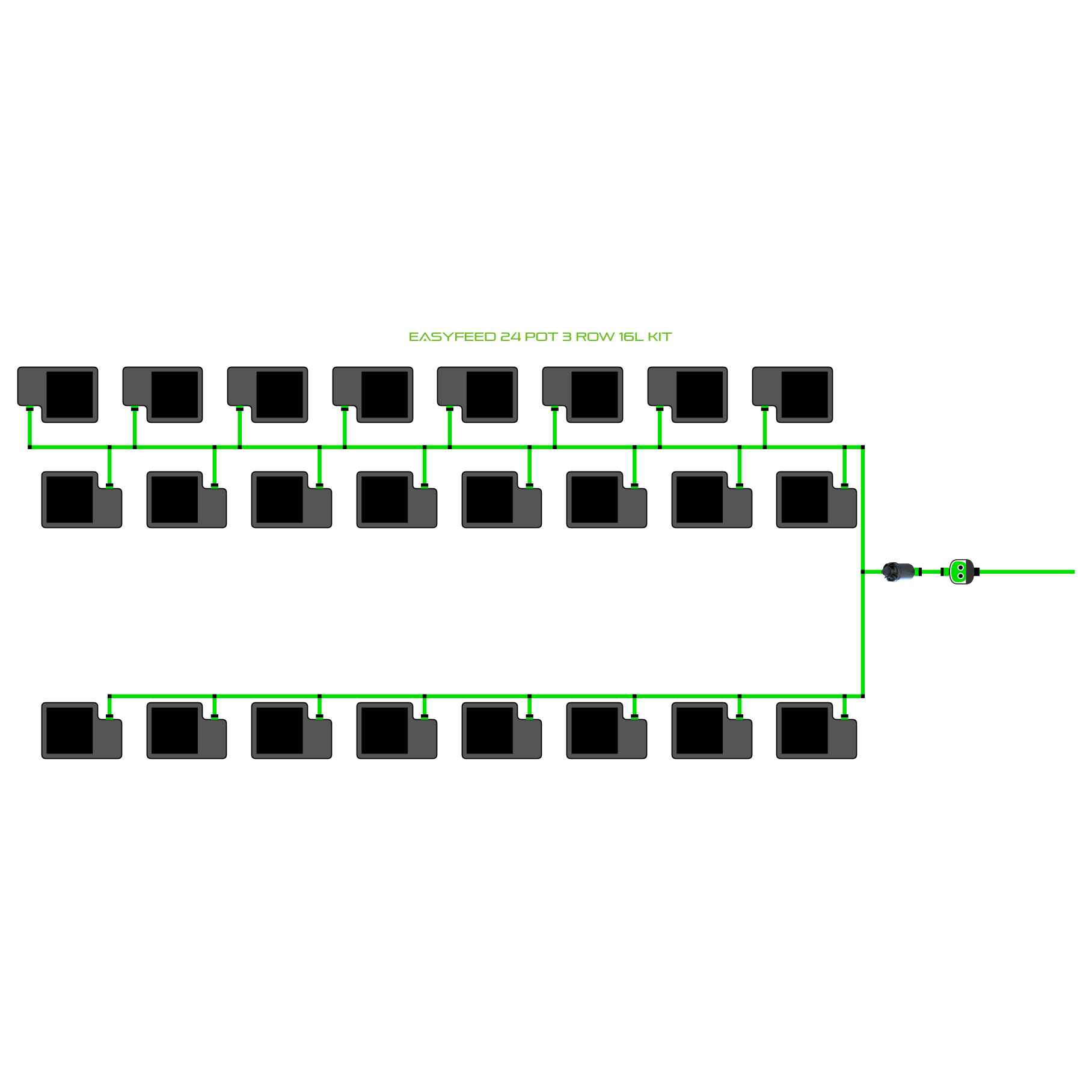 EasyFeed 24 Pot 3 Row Kit