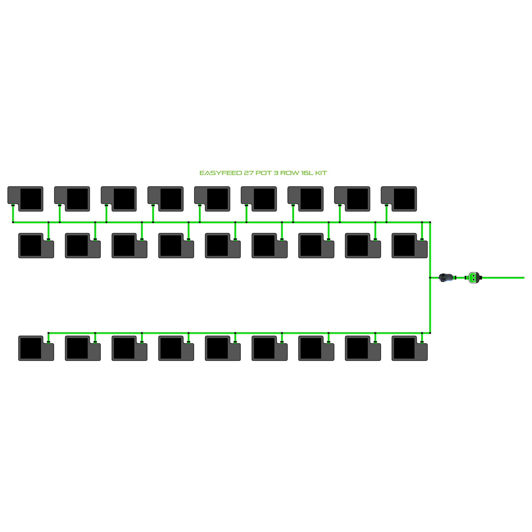 EasyFeed 27 Pot 3 Row Kit