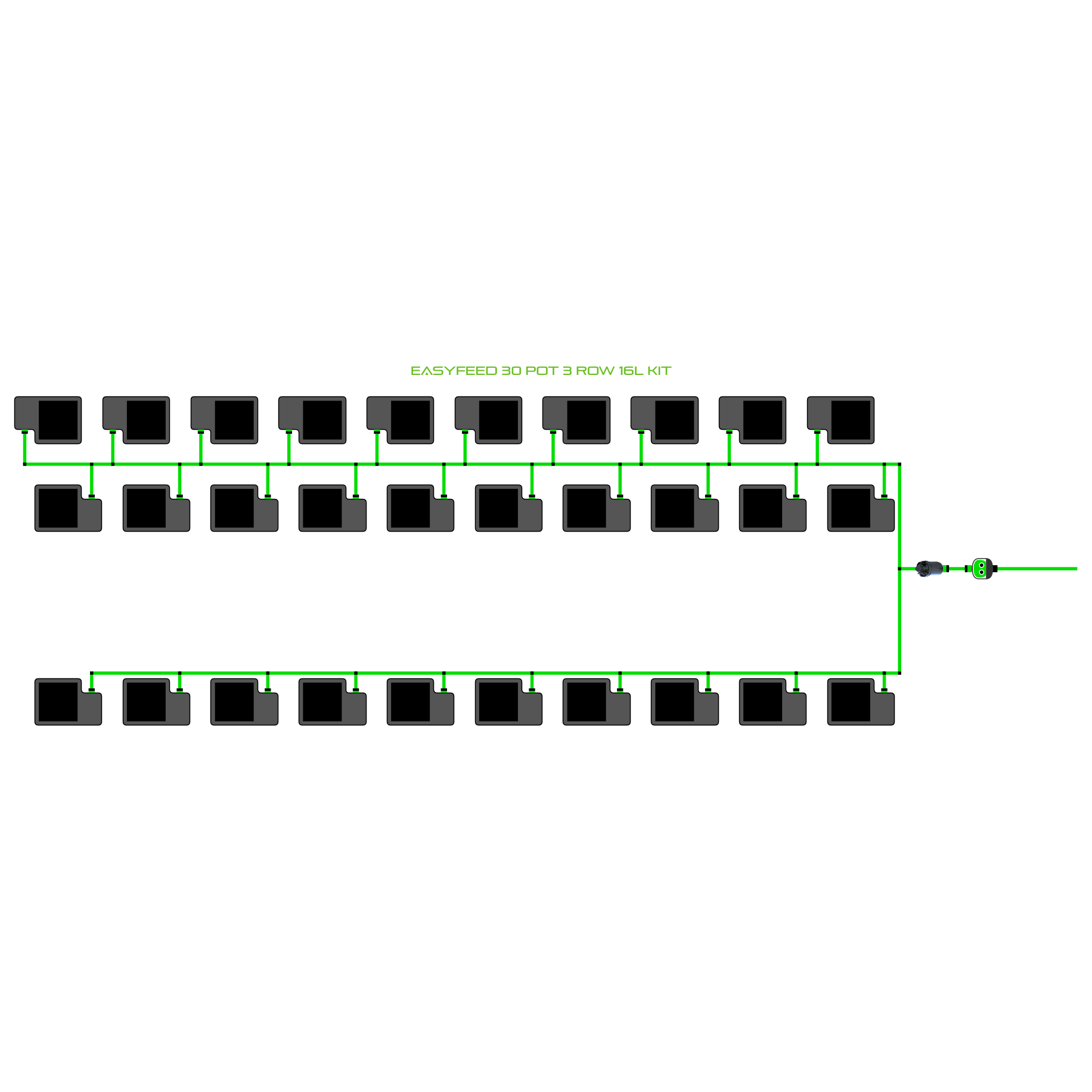 EasyFeed 30 Pot 3 Row Kit