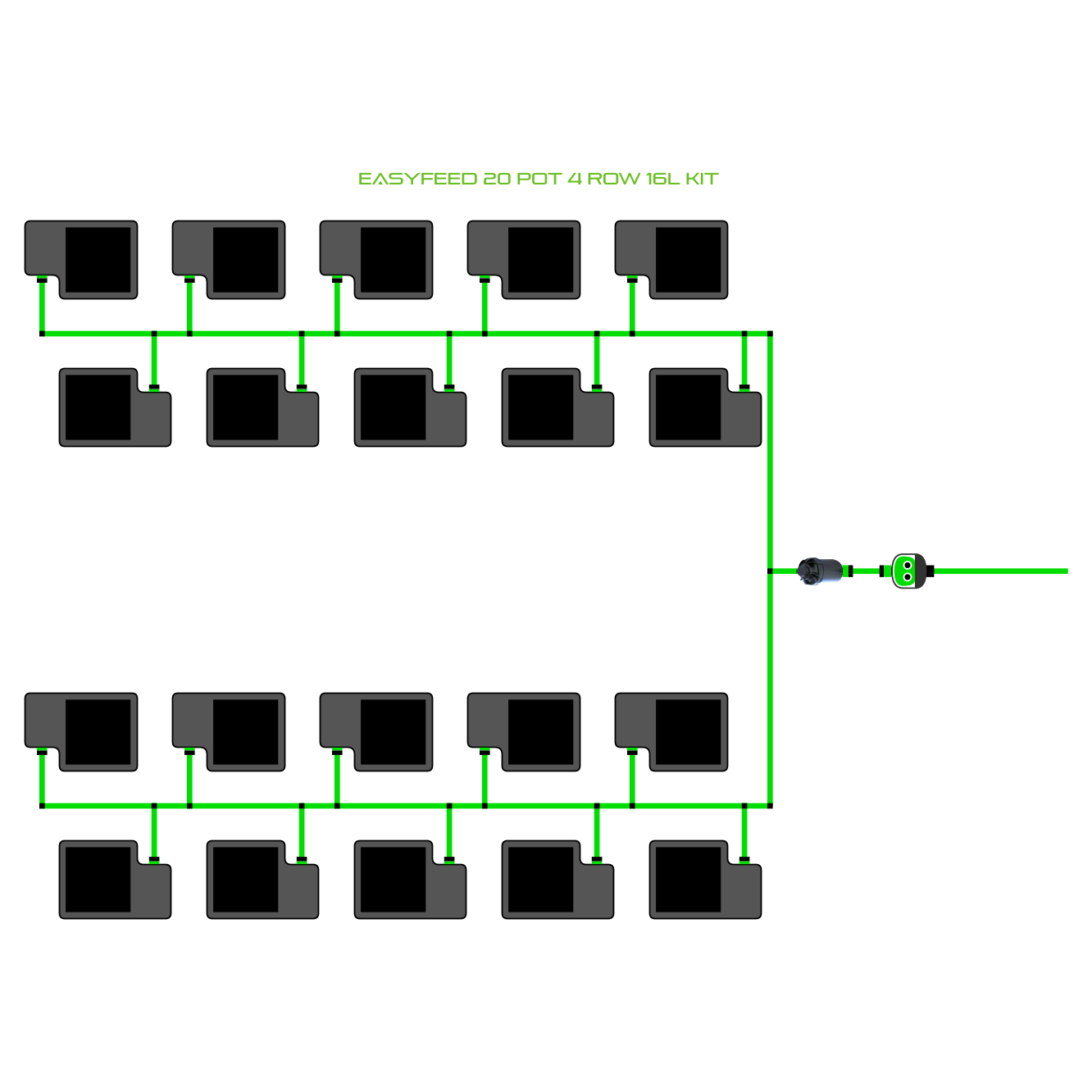 EasyFeed 20 Pot 4 Row Kit