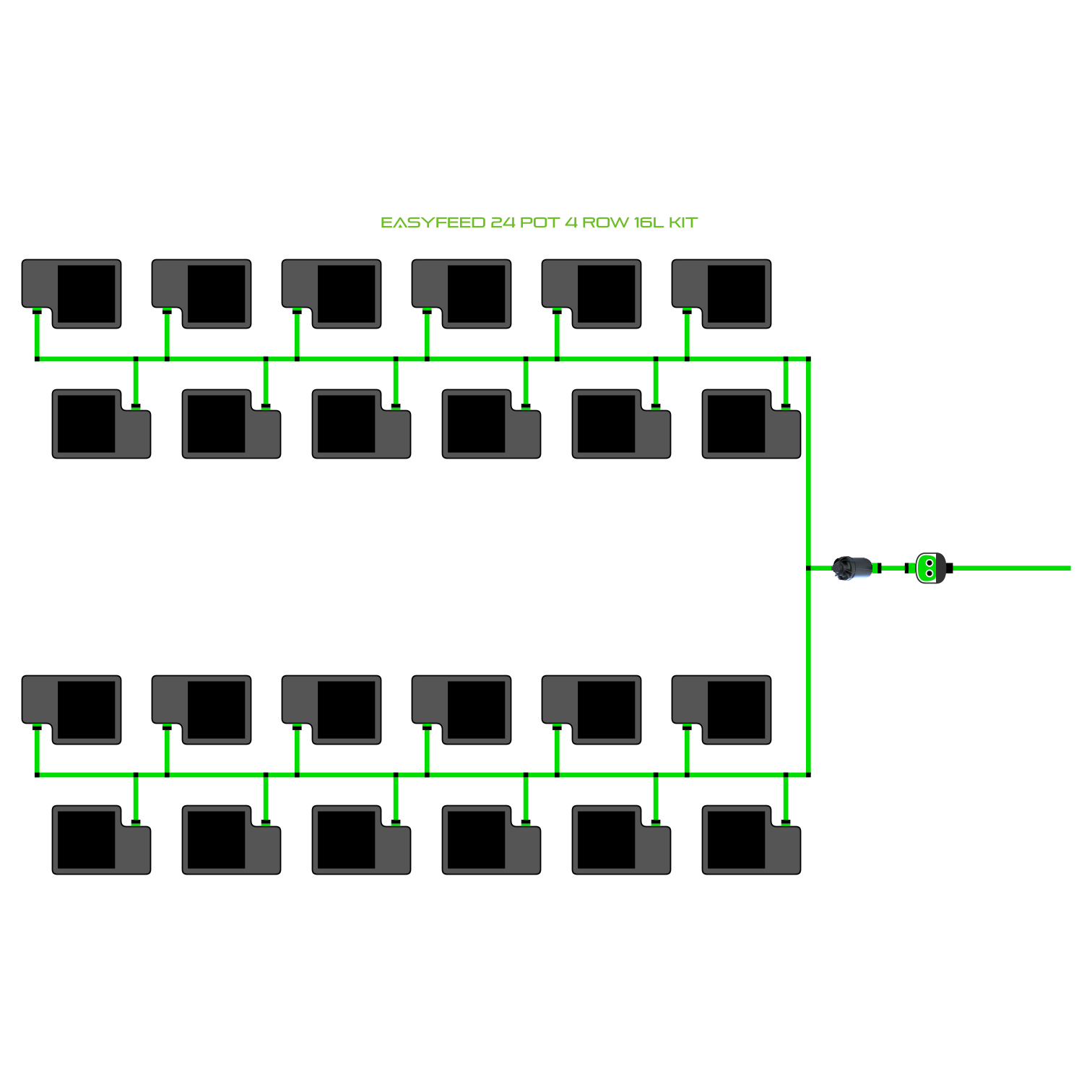 EasyFeed 24 Pot 4 Row Kit