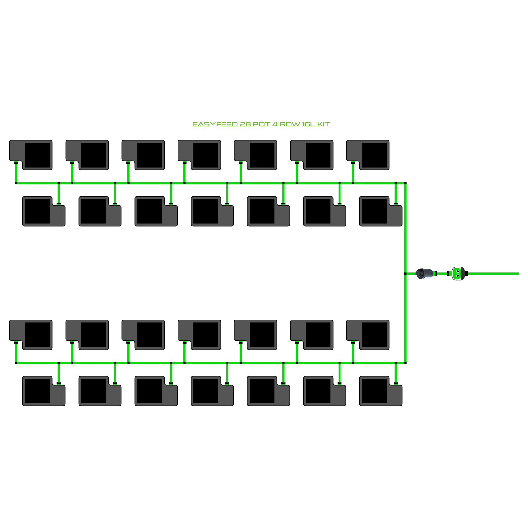 EasyFeed 28 Pot 4 Row Kit