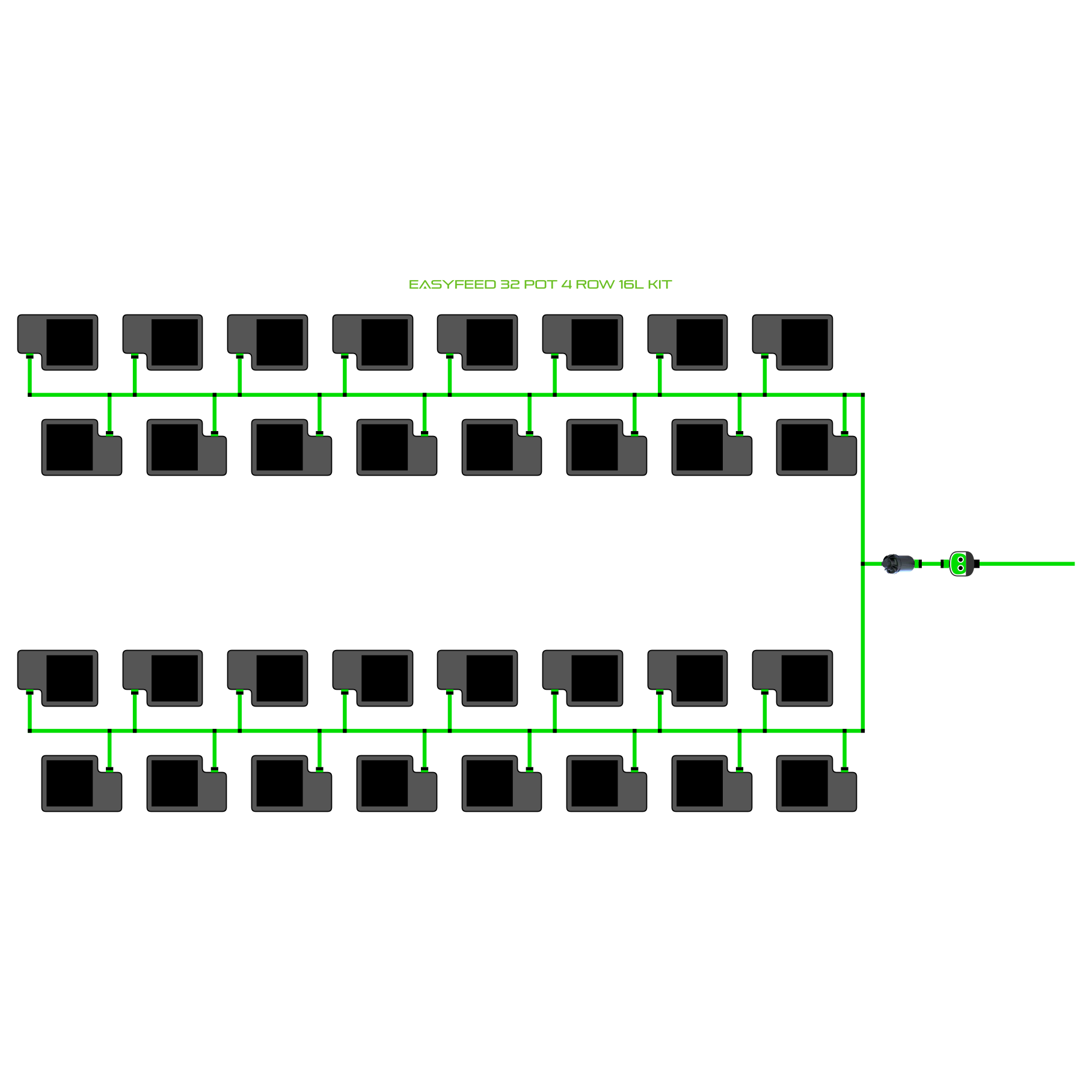 EasyFeed 32 Pot 4 Row Kit