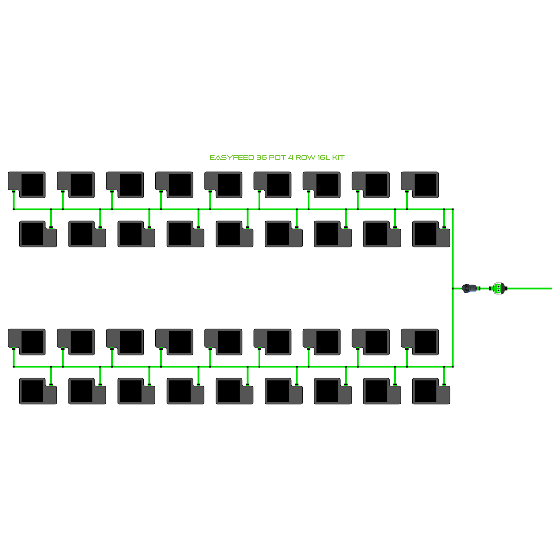 EasyFeed 36 Pot 4 Row Kit