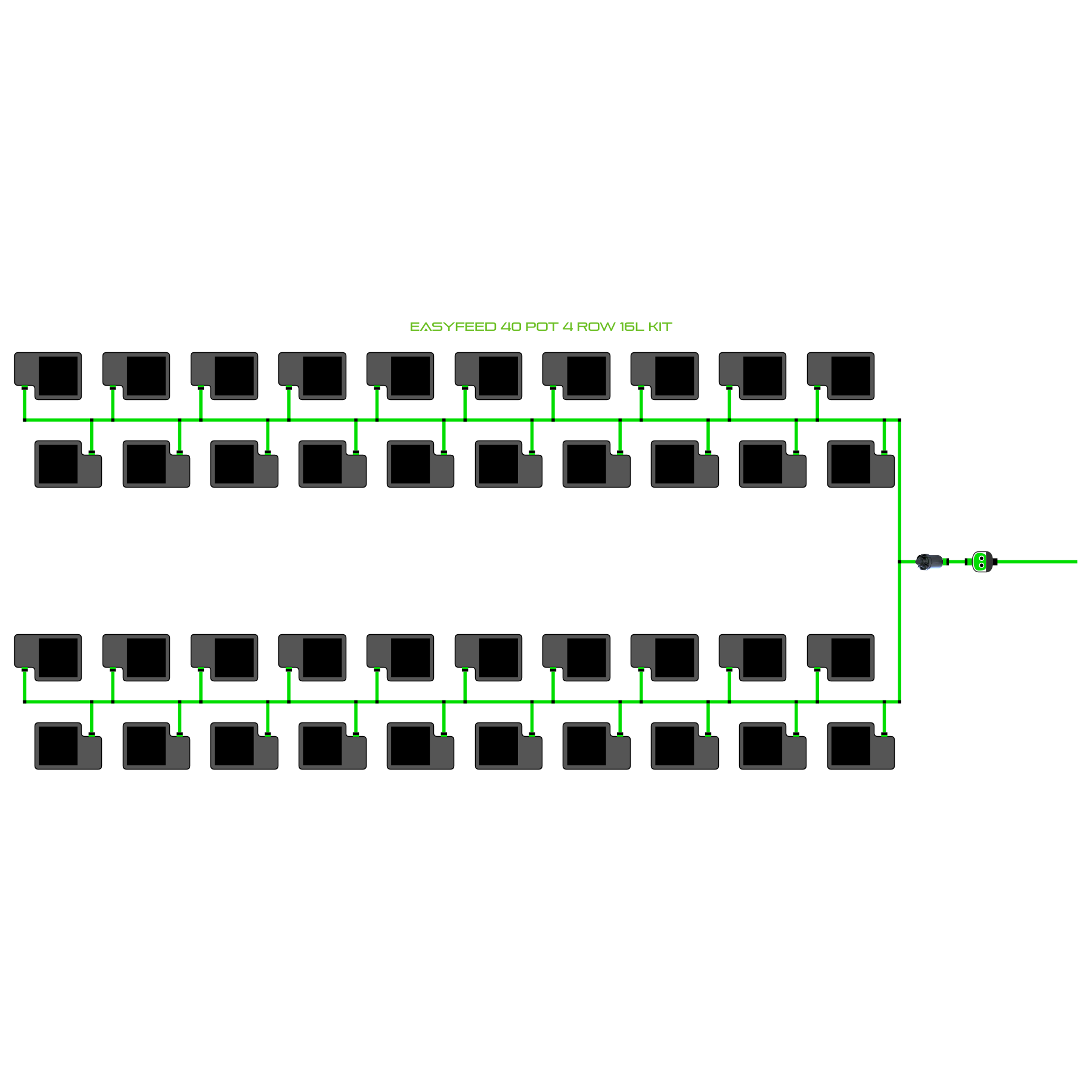 EasyFeed 40 Pot 4 Row Kit