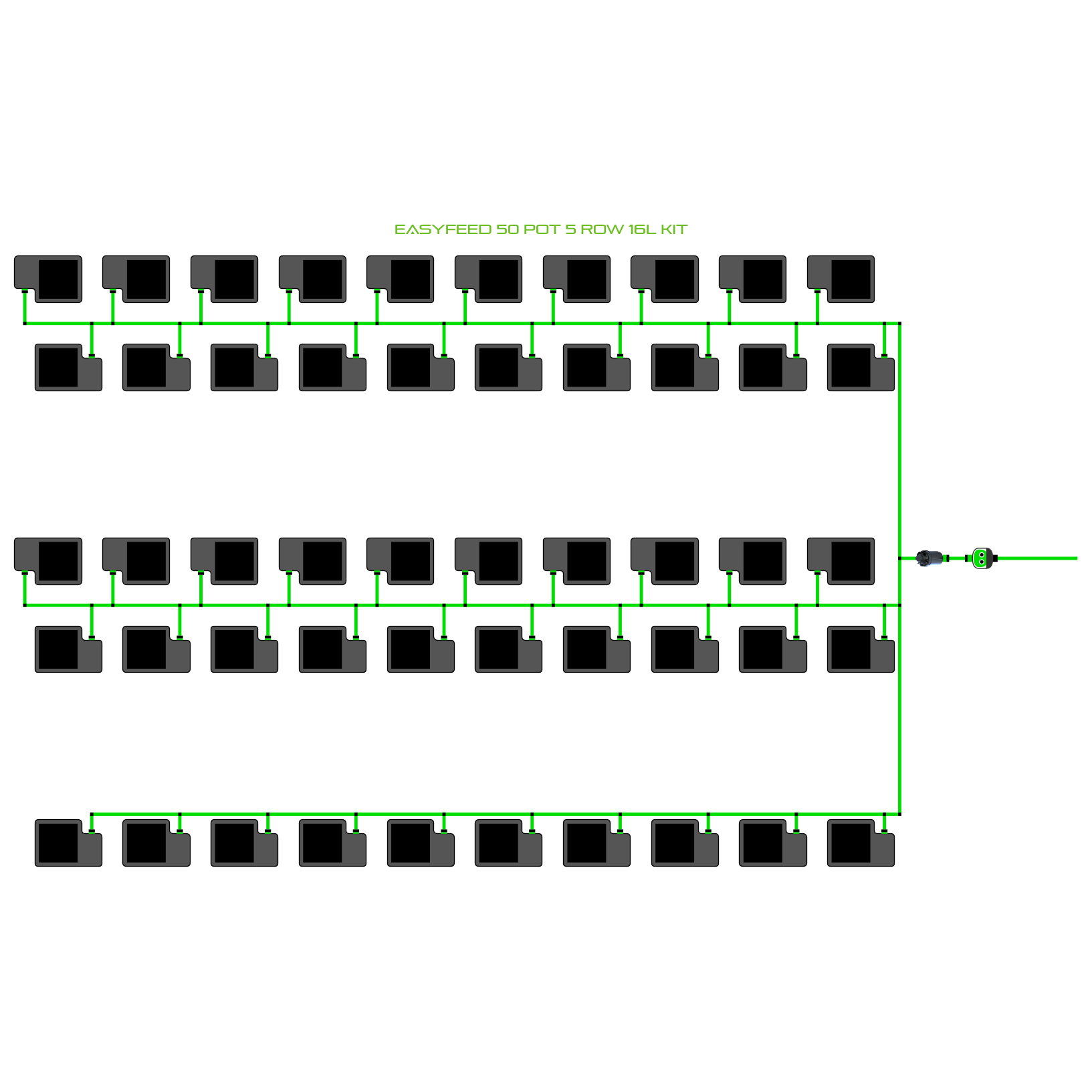 EasyFeed 50 Pot 5 Row Kit