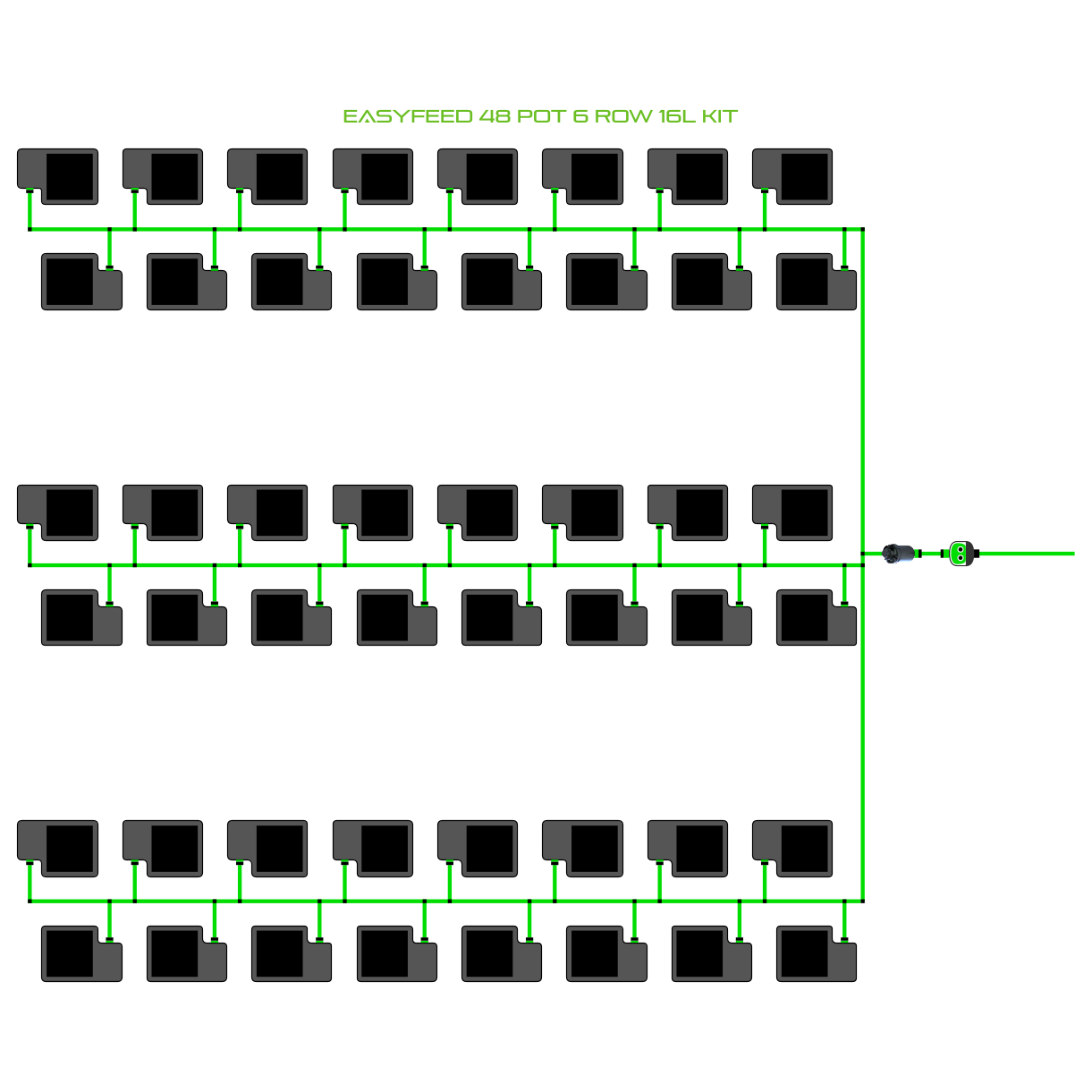 EasyFeed 48 Pot 6 Row Kit