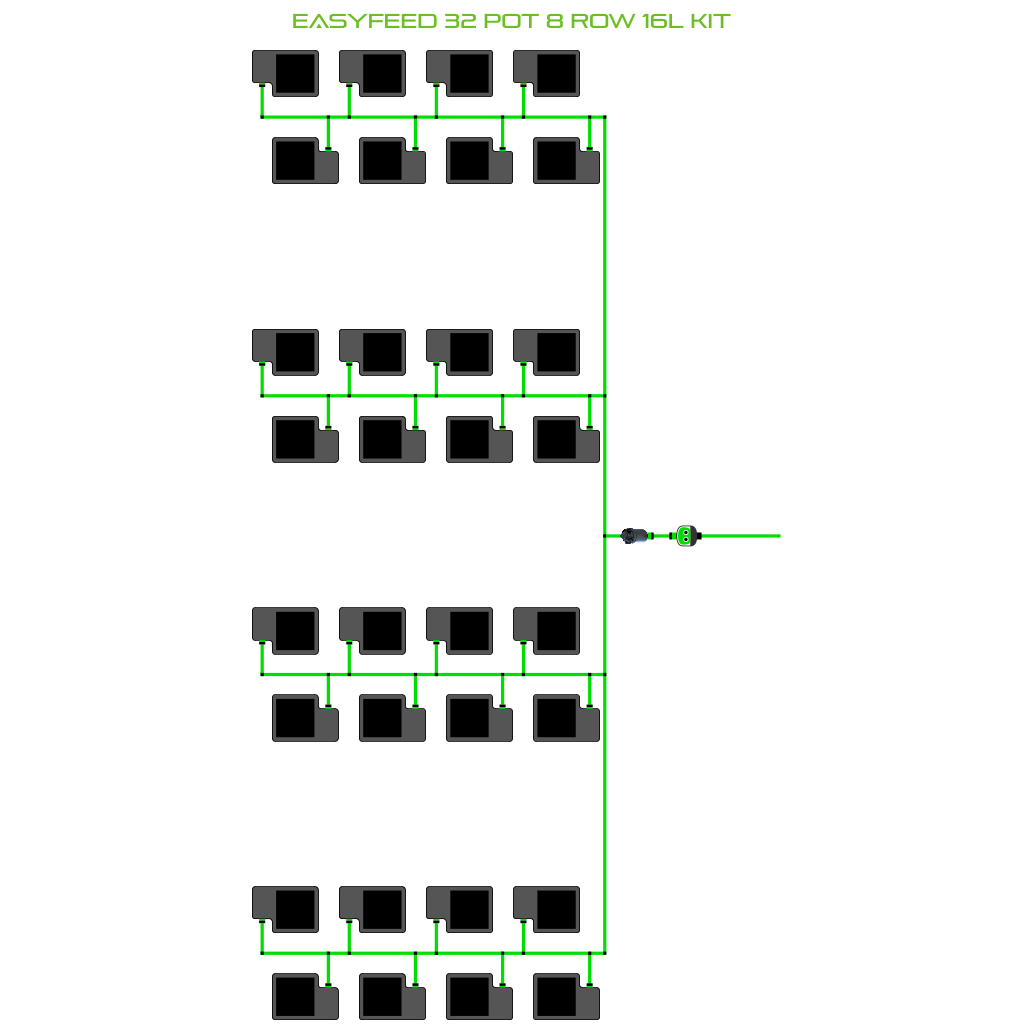 EasyFeed 32 Pot 8 Row Kit