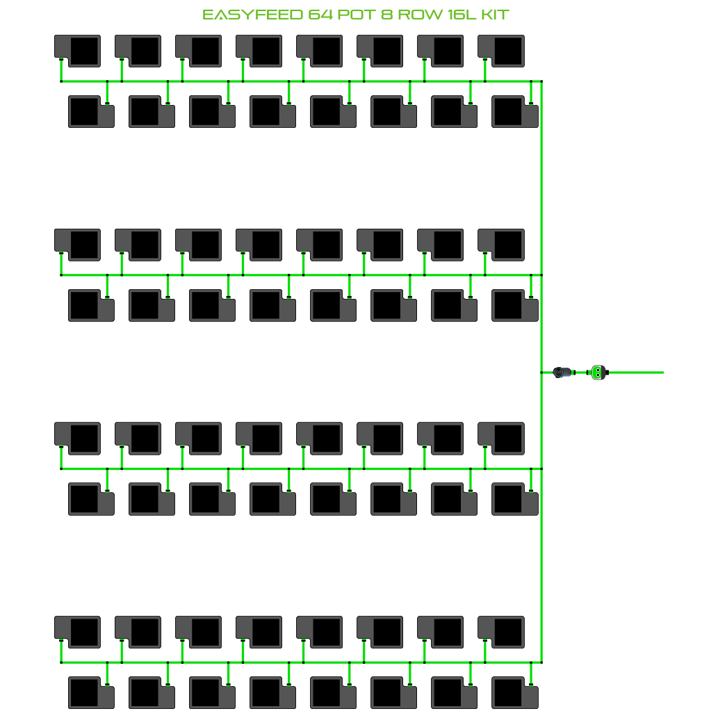 EasyFeed 64 Pot 8 Row Kit