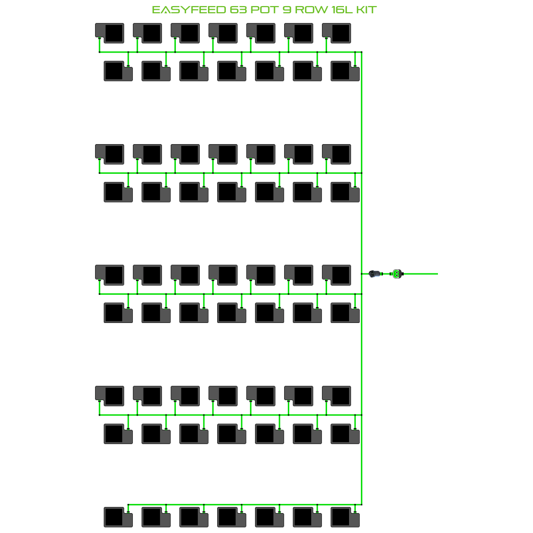 EasyFeed 63 Pot 9 Row Kit