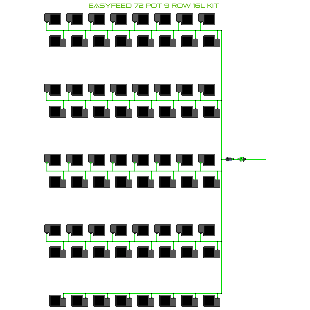 EasyFeed 72 Pot 9 Row Kit