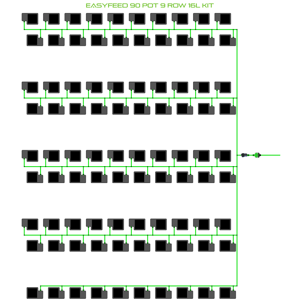 EasyFeed 90 Pot 9 Row Kit