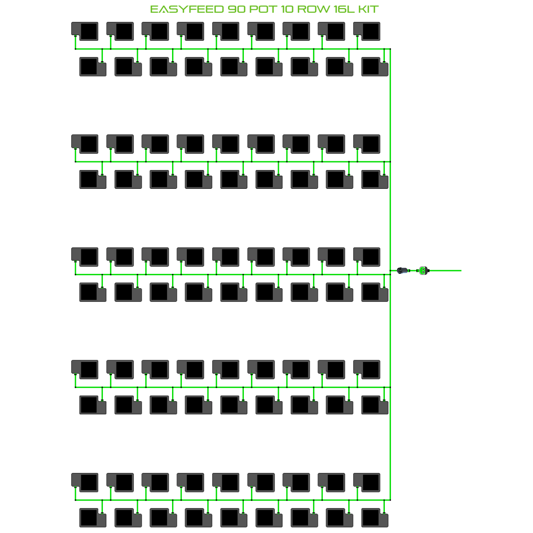 EasyFeed 90 Pot 10 Row Kit