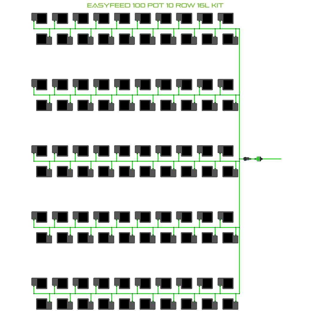 EasyFeed 100 Pot 10 Row Kit