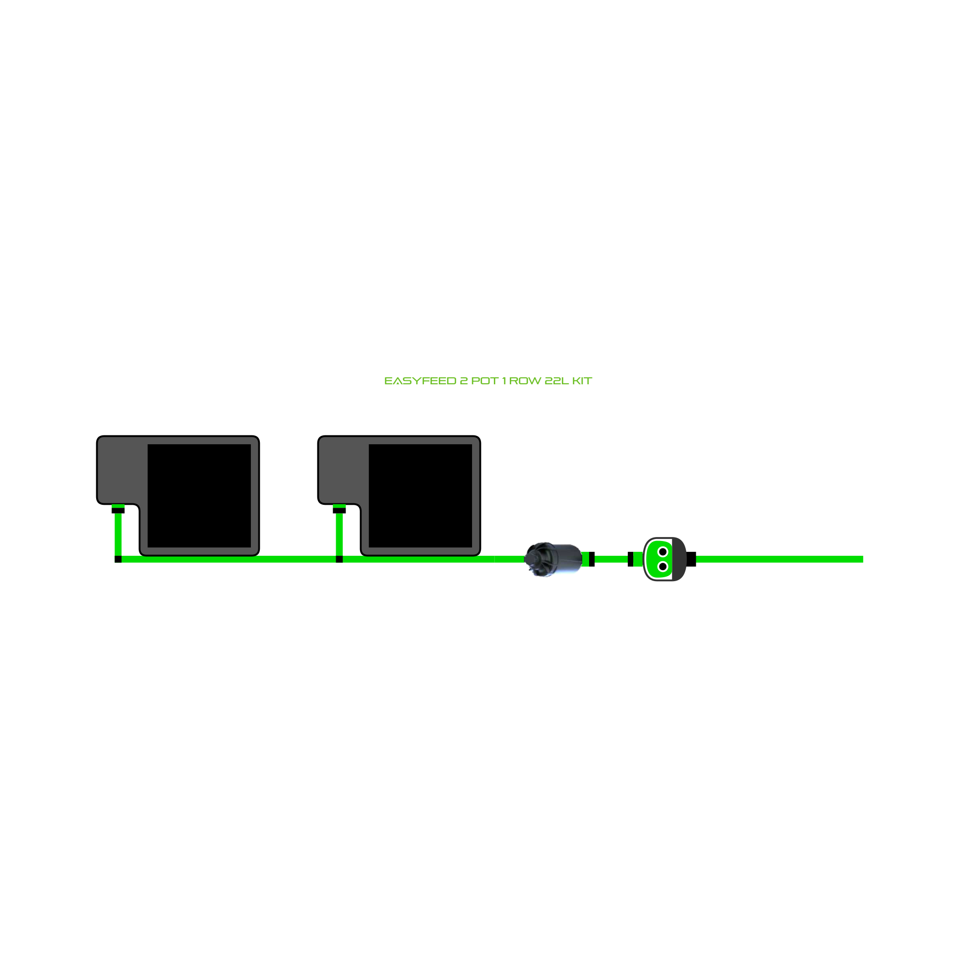 EasyFeed 2 Pot 1 Row Kit