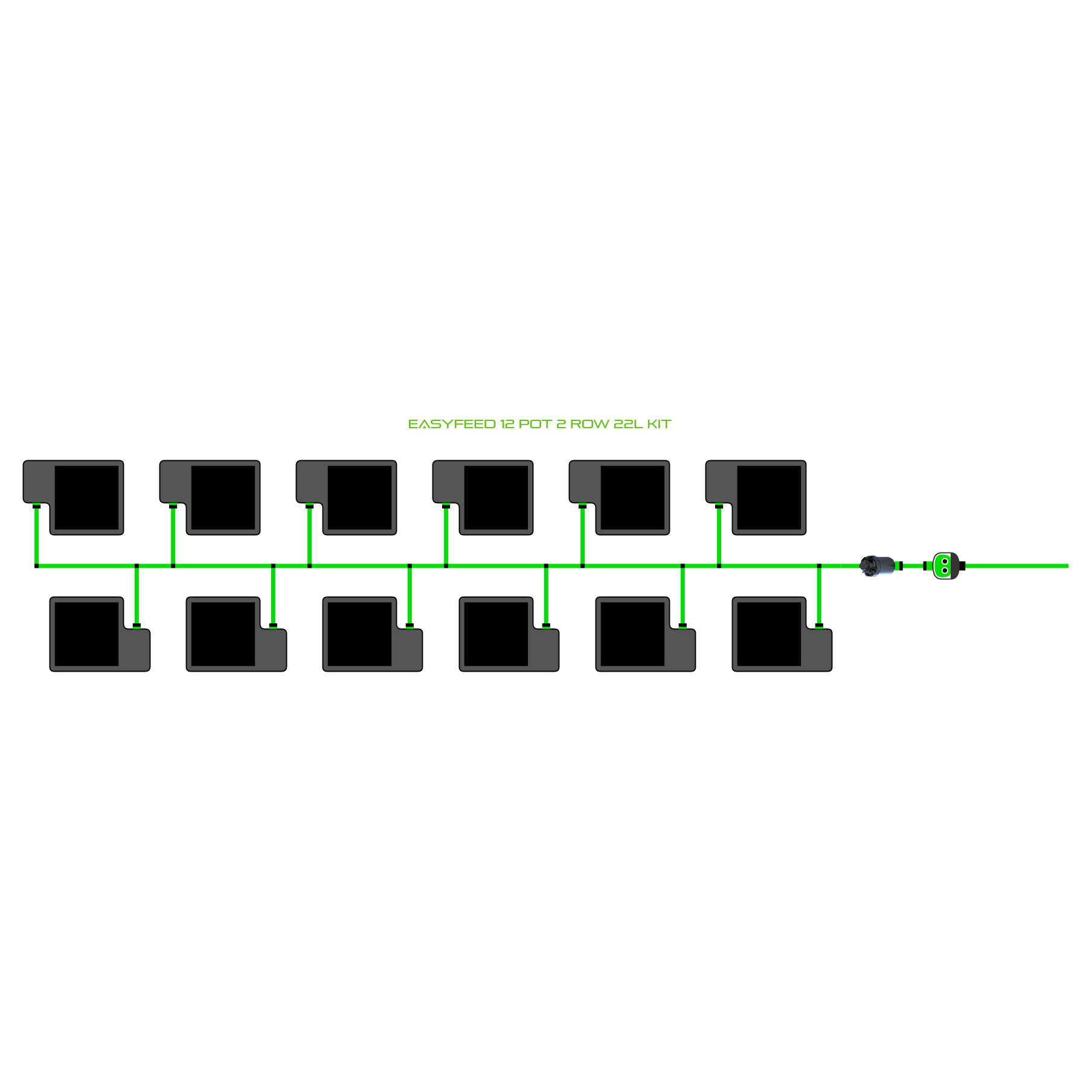 EasyFeed 12 Pot 2 Row Kit