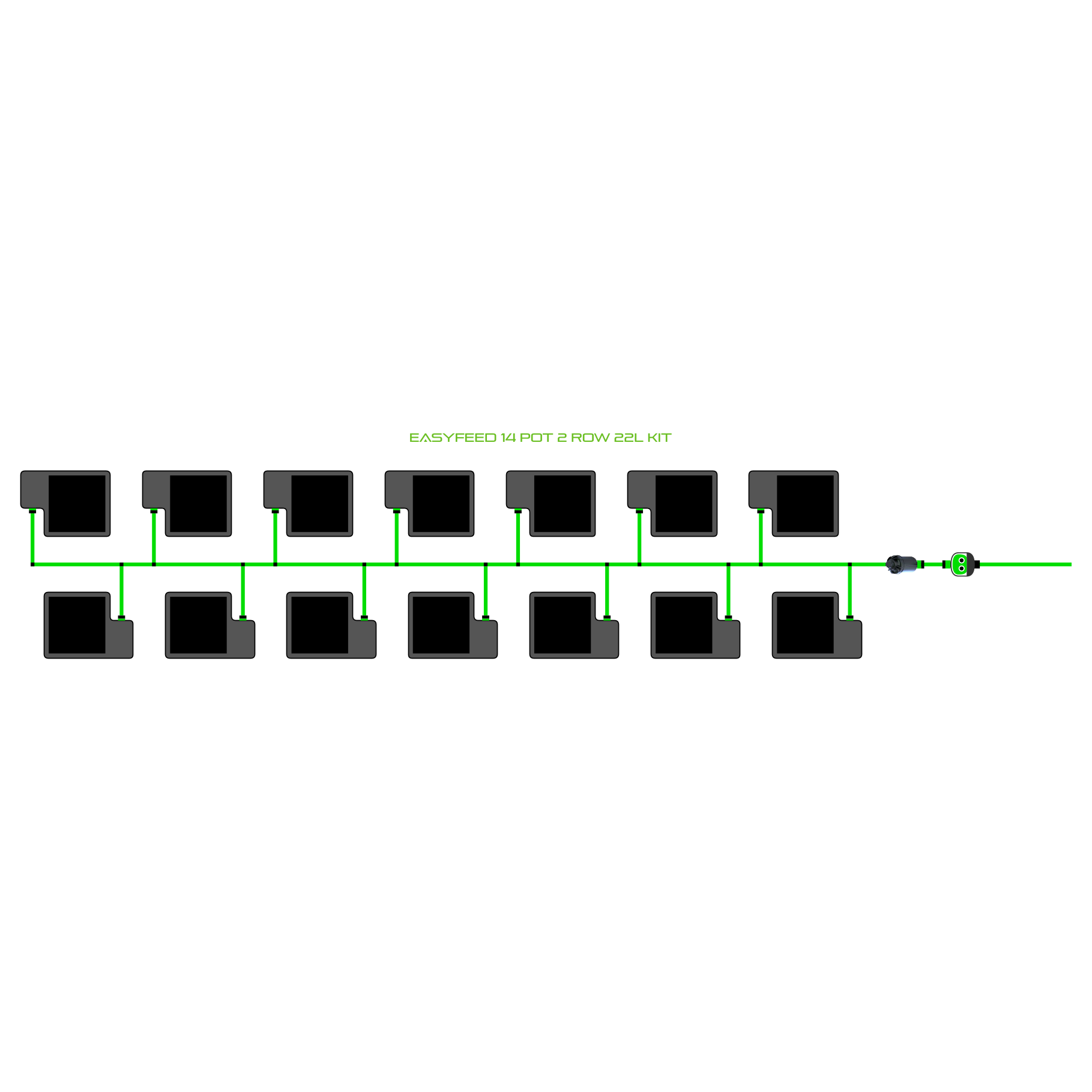 EasyFeed 14 Pot 2 Row Kit