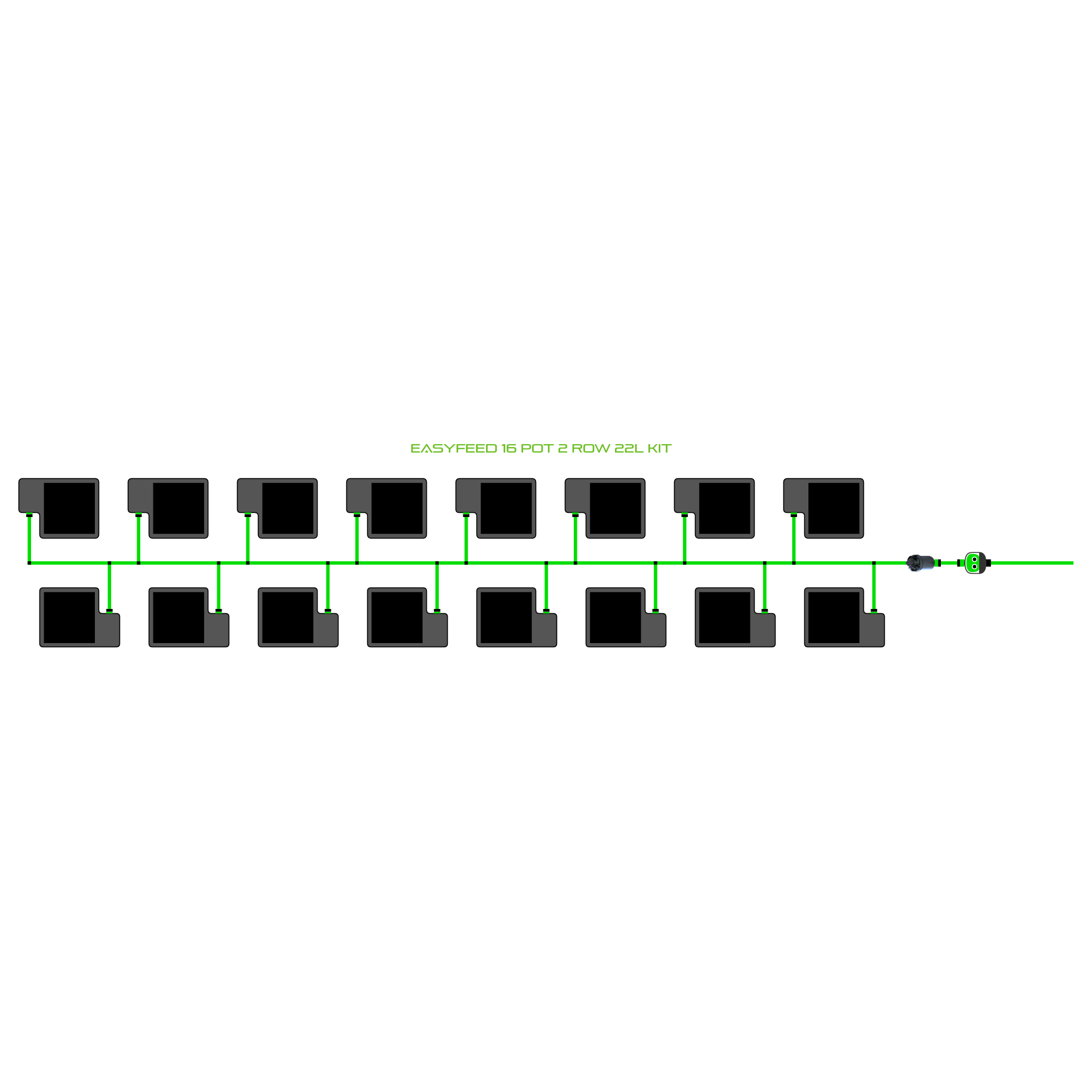 EasyFeed 16 Pot 2 Row Kit