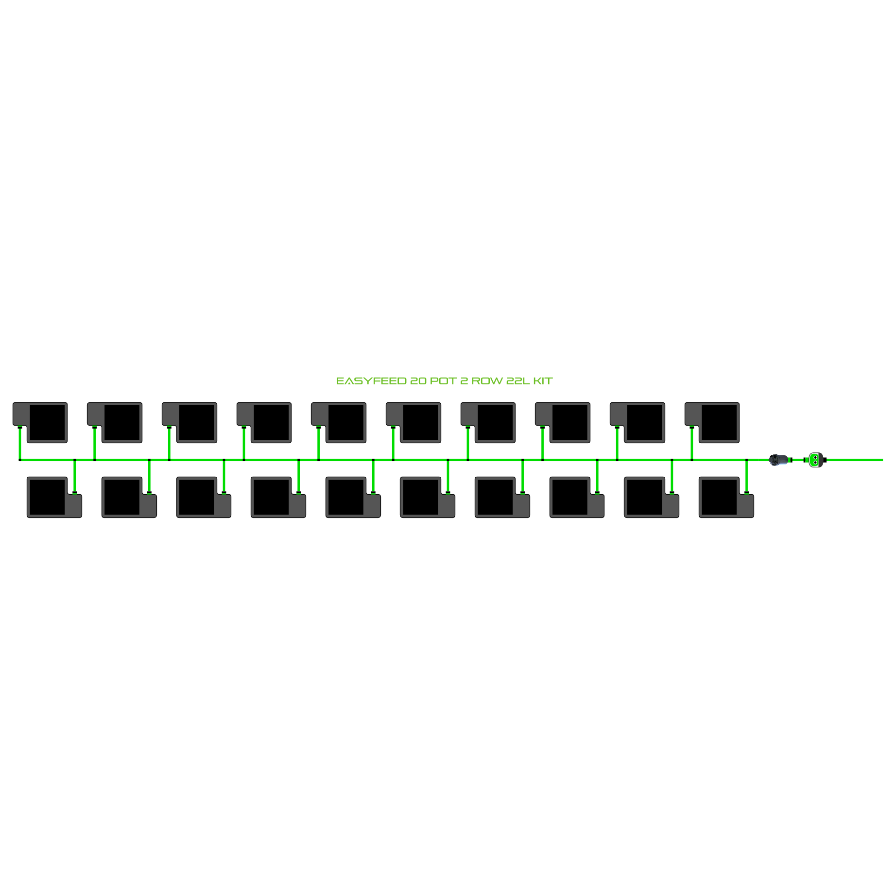 EasyFeed 20 Pot 2 Row Kit