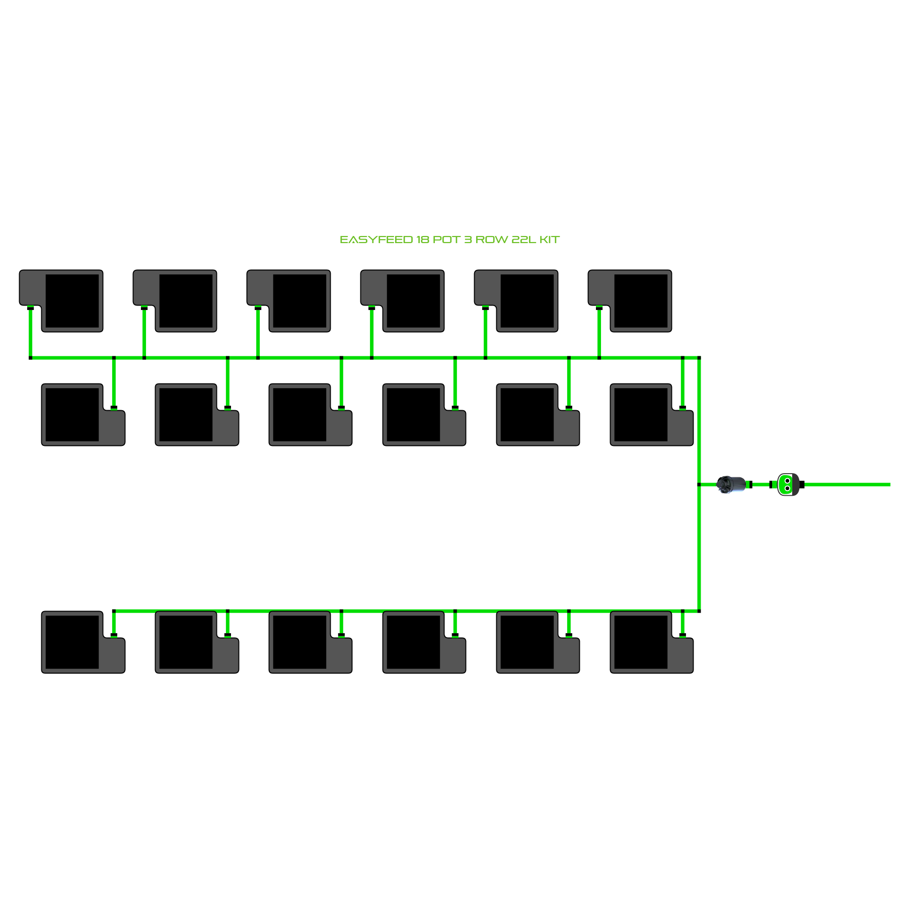 EasyFeed 18 Pot 3 Row Kit