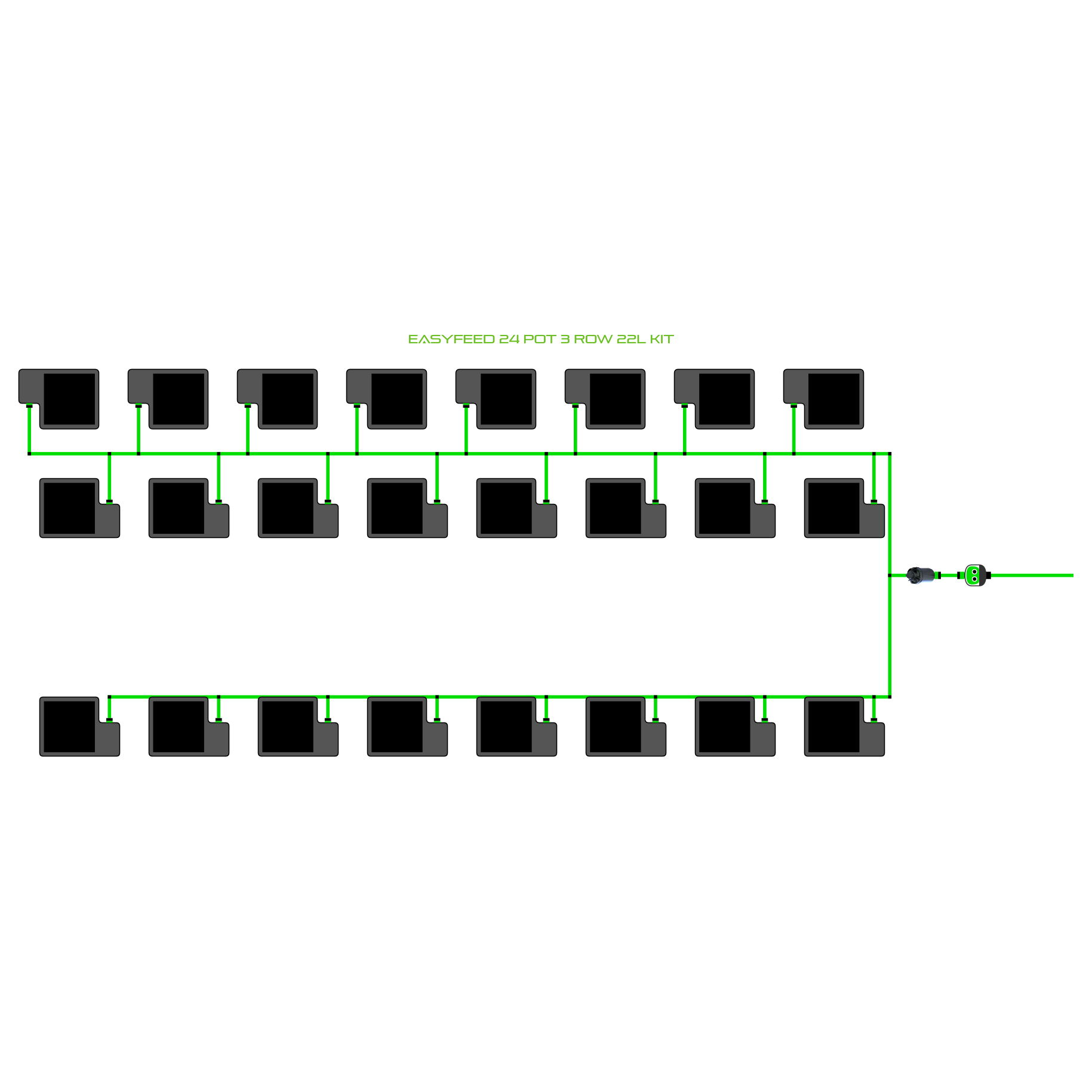 EasyFeed 24 Pot 3 Row Kit