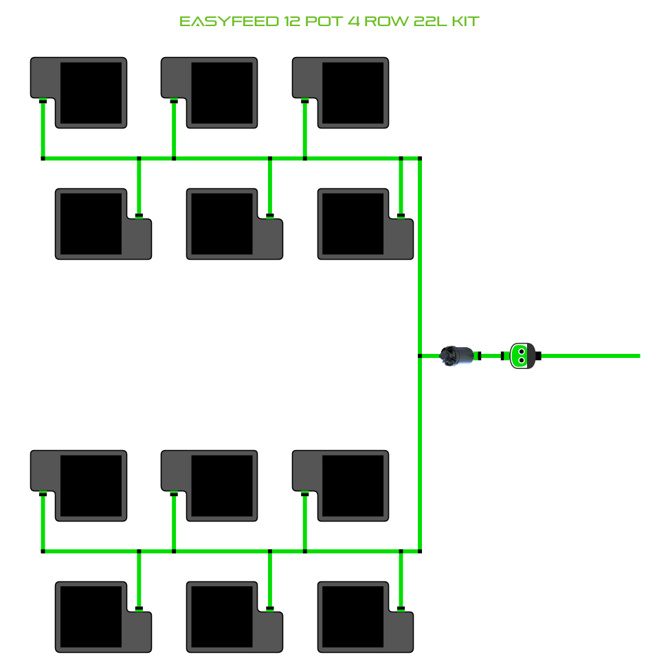 EasyFeed 12 Pot 4 Row Kit