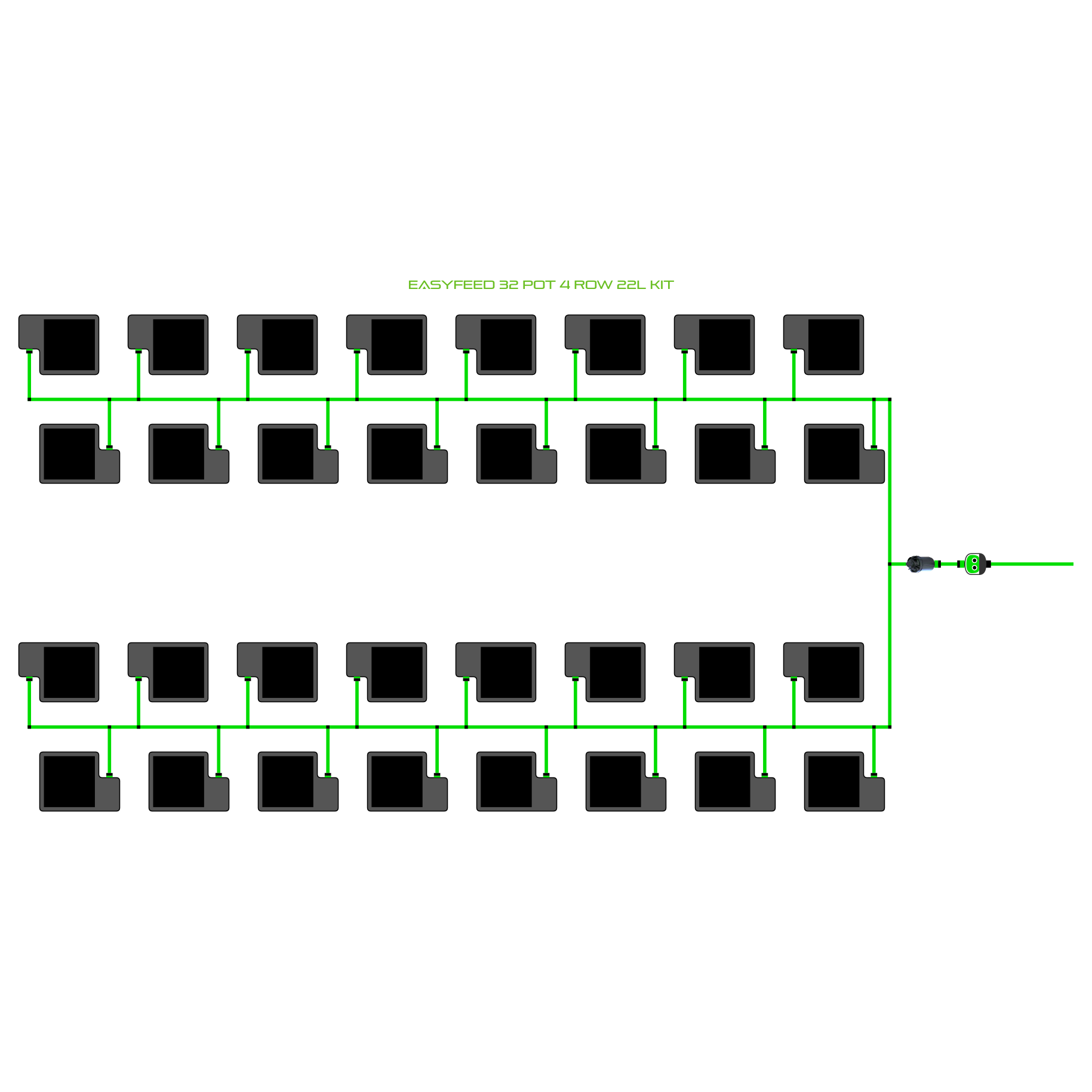 EasyFeed 32 Pot 4 Row Kit