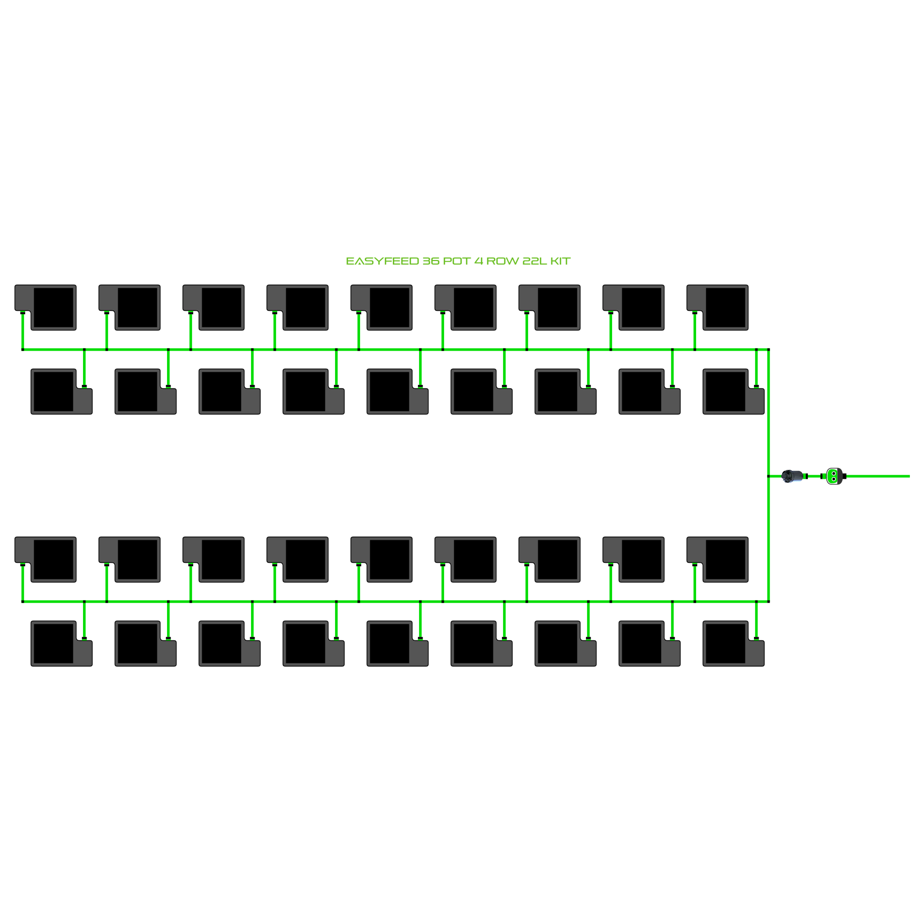 EasyFeed 36 Pot 4 Row Kit