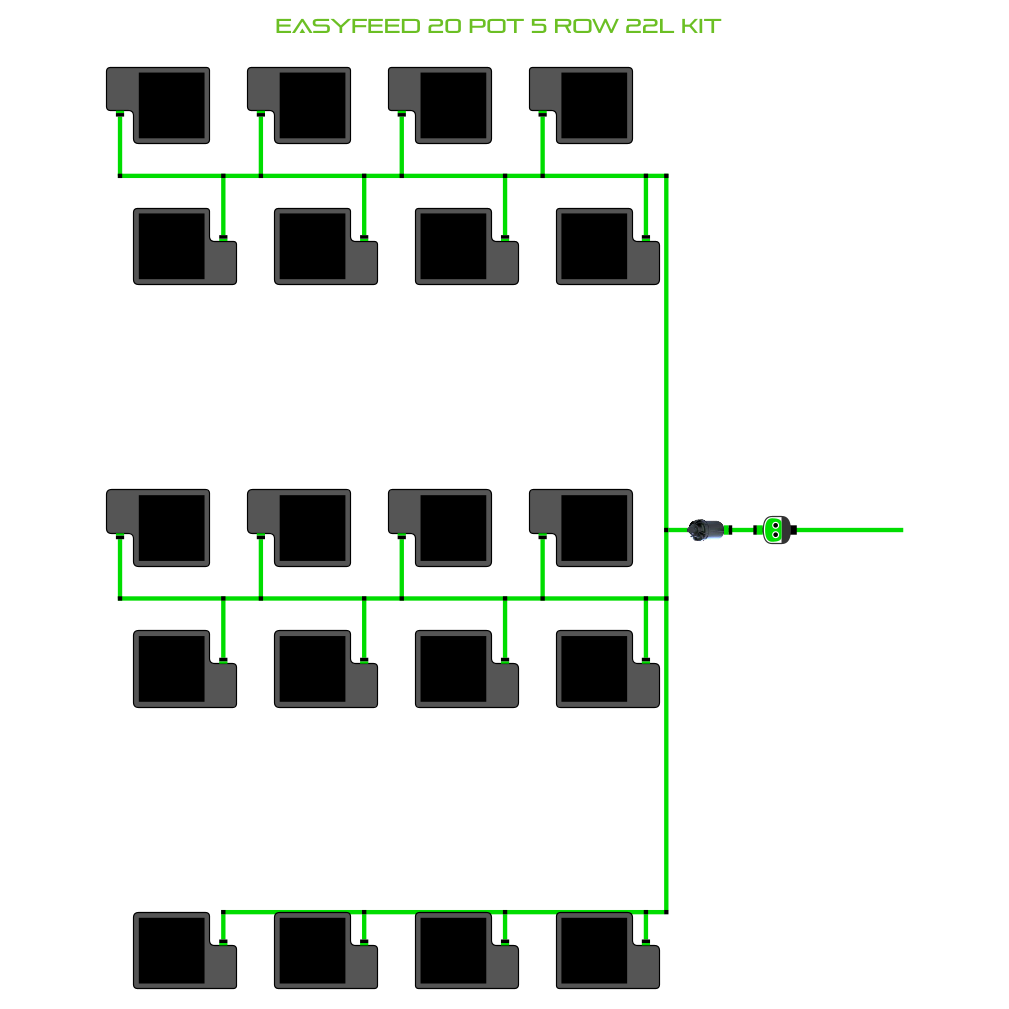 EasyFeed 20 Pot 5 Row Kit