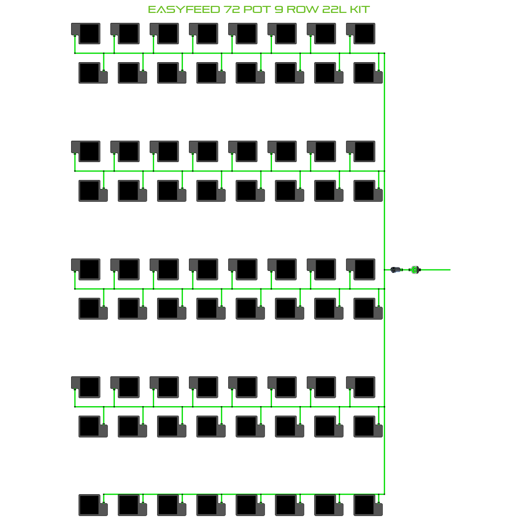 EasyFeed 72 Pot 9 Row Kit