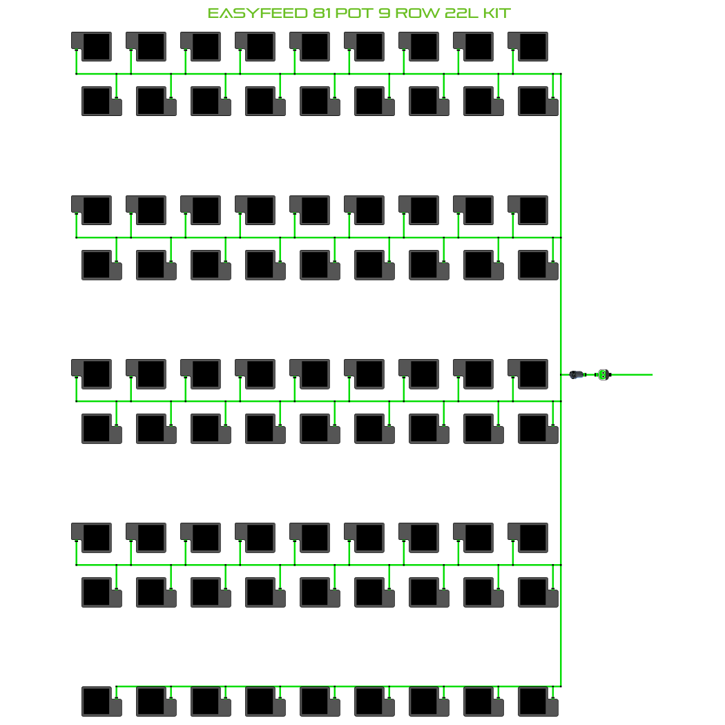 EasyFeed 81 Pot 9 Row Kit