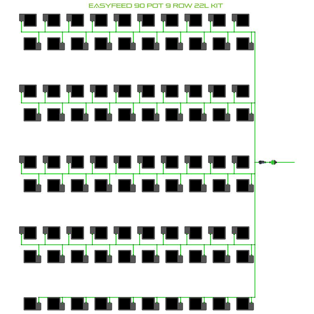 EasyFeed 90 Pot 9 Row Kit