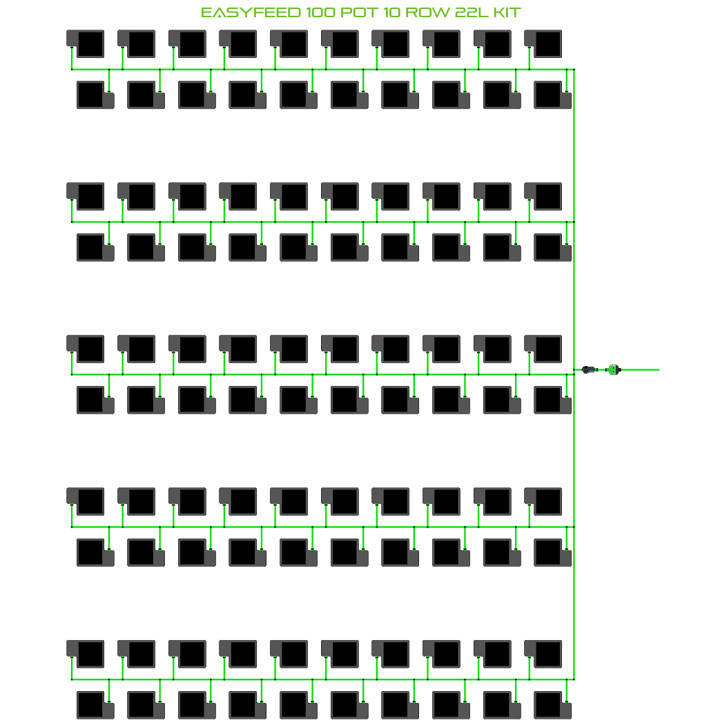 EasyFeed 100 Pot 10 Row Kit