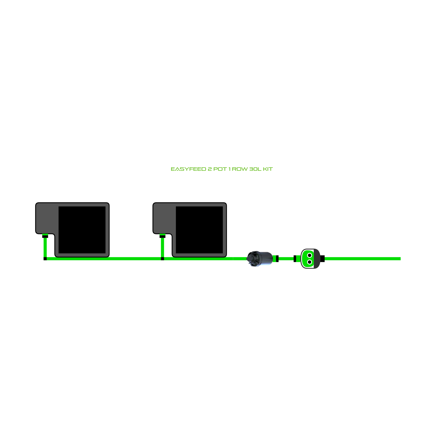EasyFeed 2 Pot 1 Row Kit