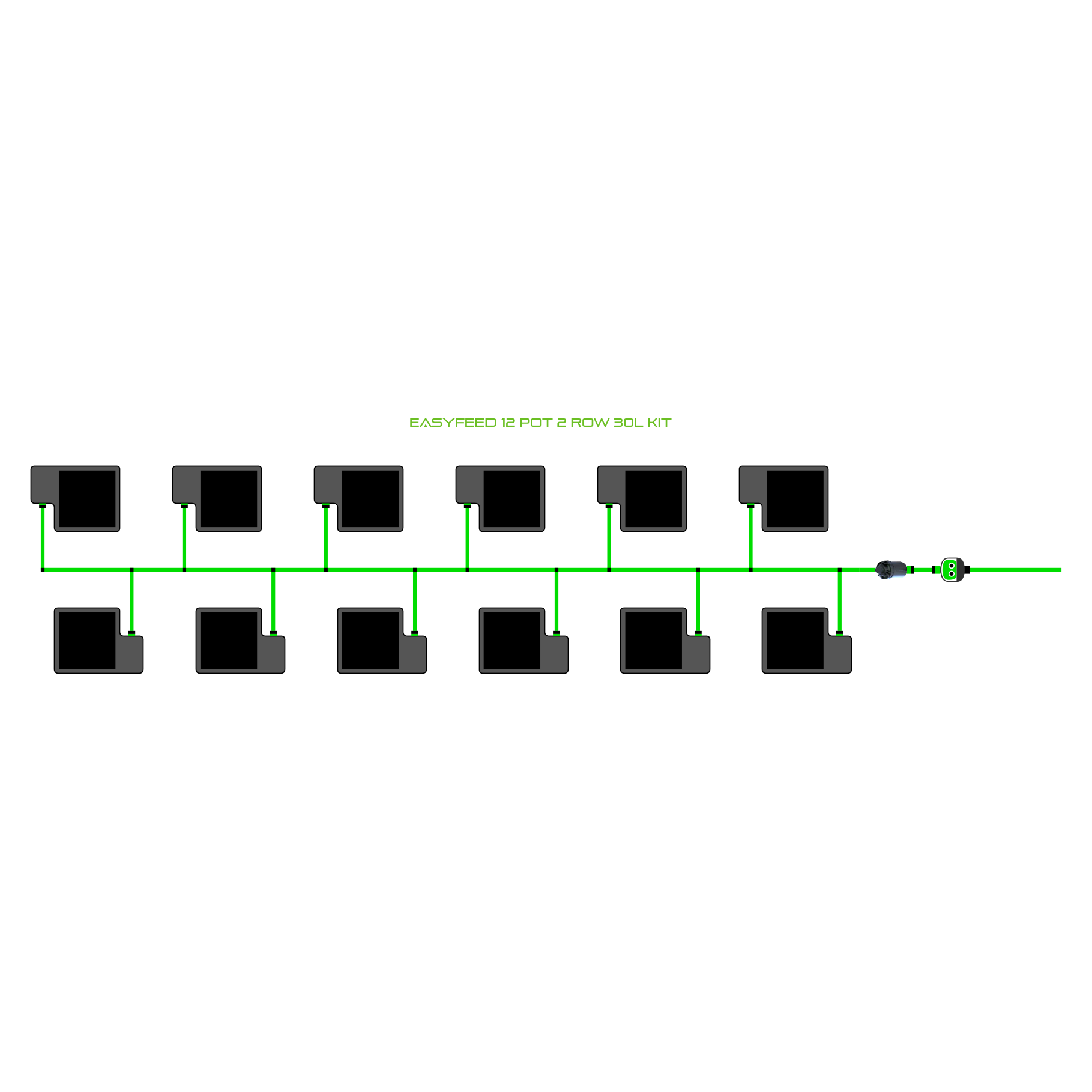 EasyFeed 12 Pot 2 Row Kit