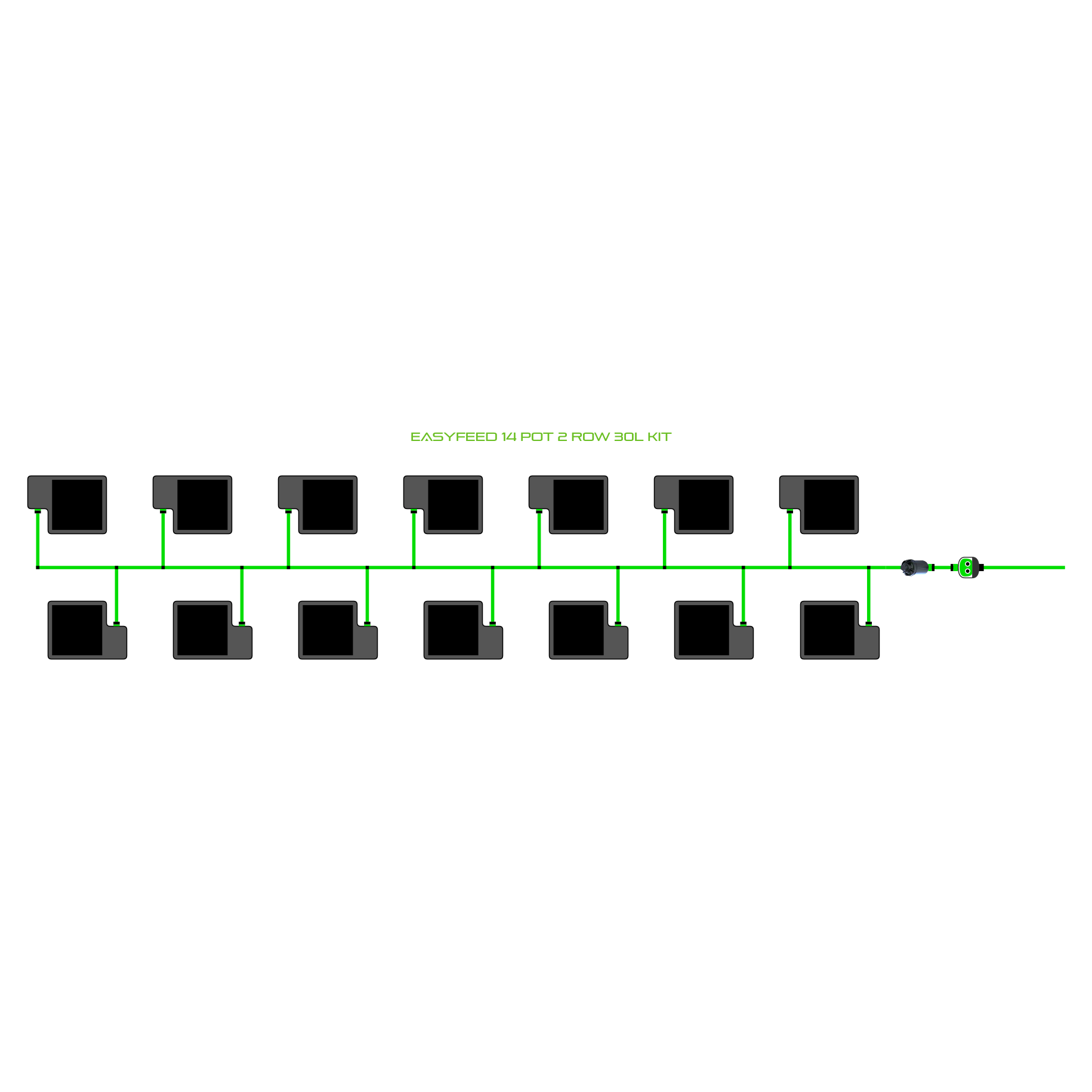 EasyFeed 14 Pot 2 Row Kit