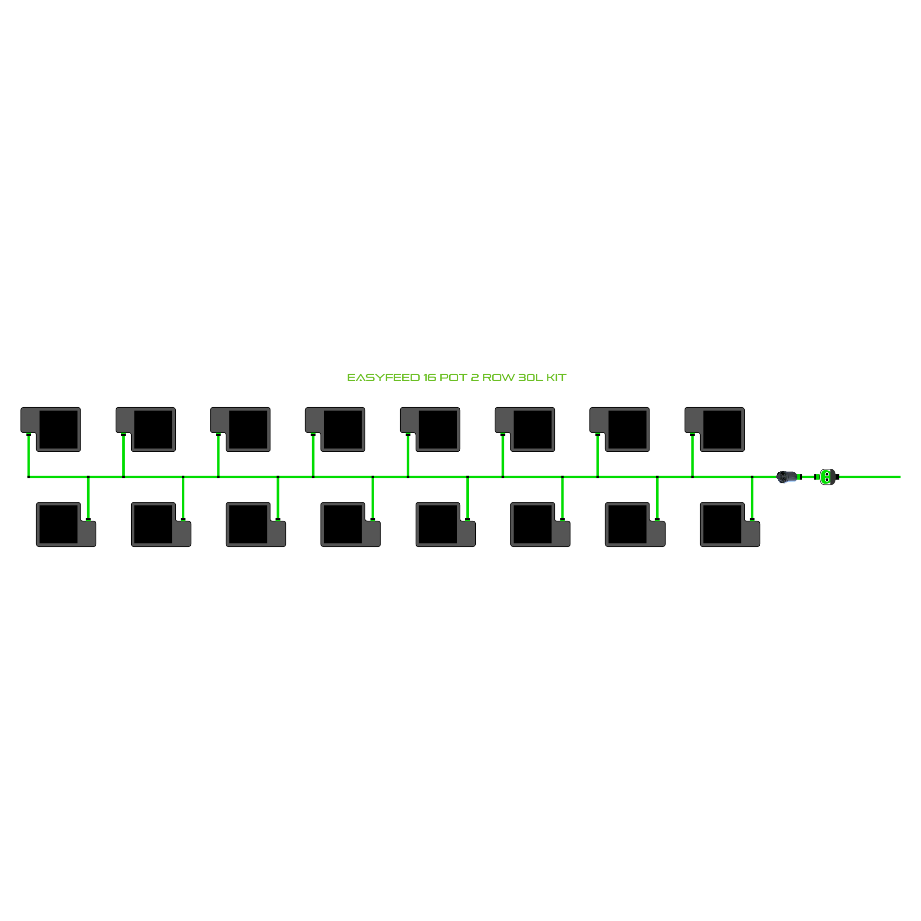 EasyFeed 16 Pot 2 Row Kit
