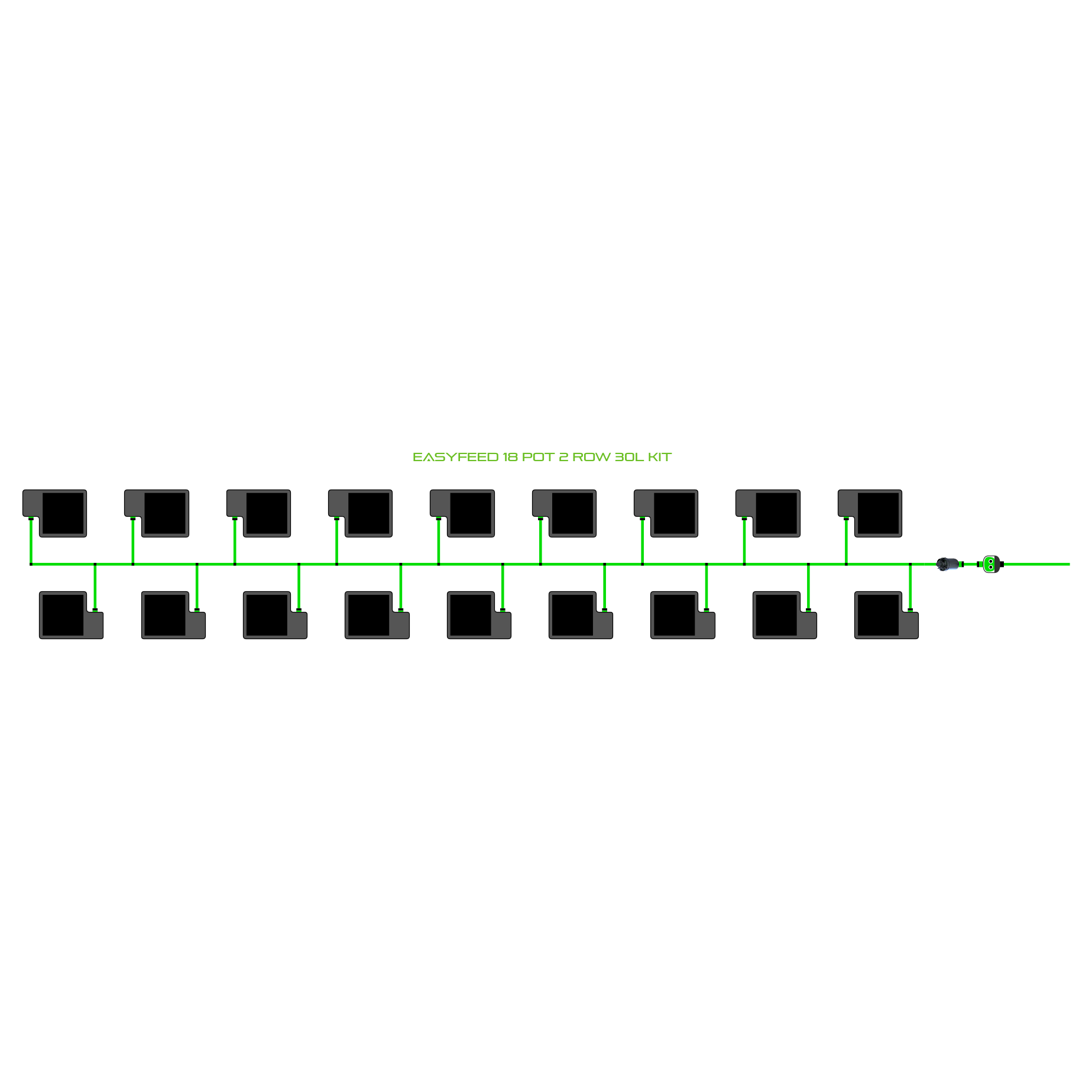 EasyFeed 18 Pot 2 Row Kit