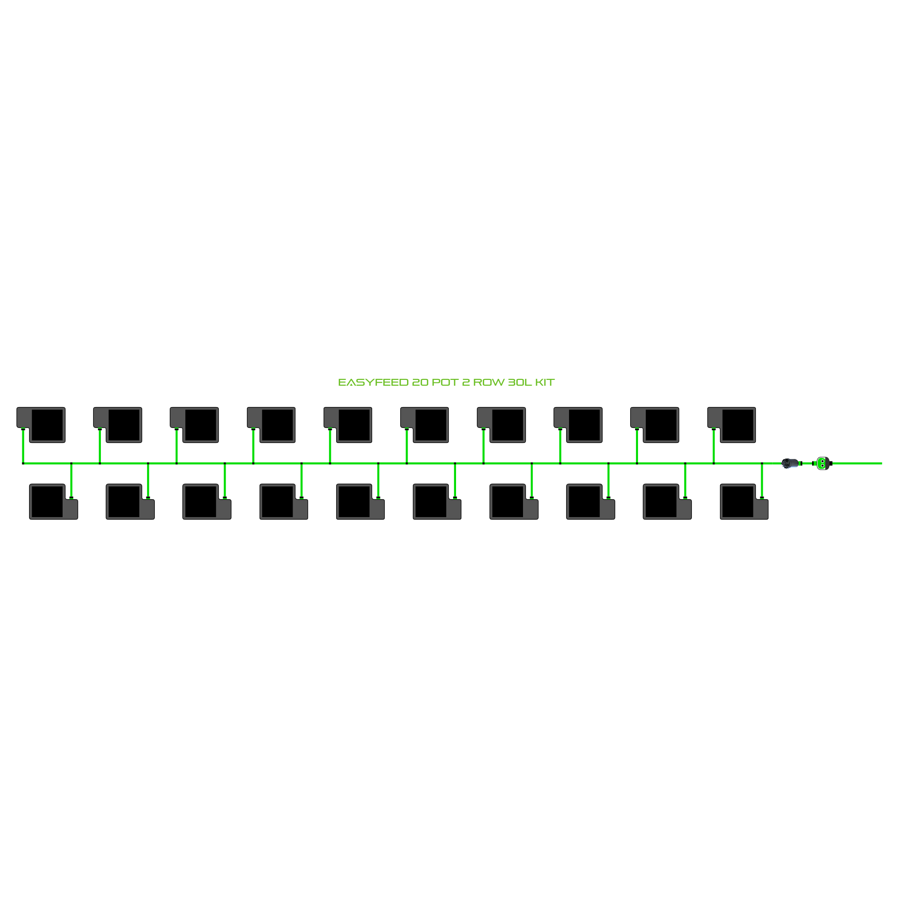 EasyFeed 20 Pot 2 Row Kit