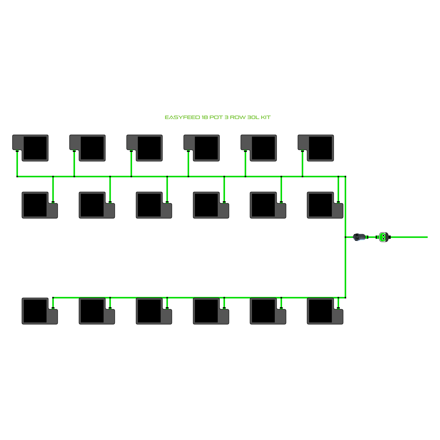 EasyFeed 18 Pot 3 Row Kit