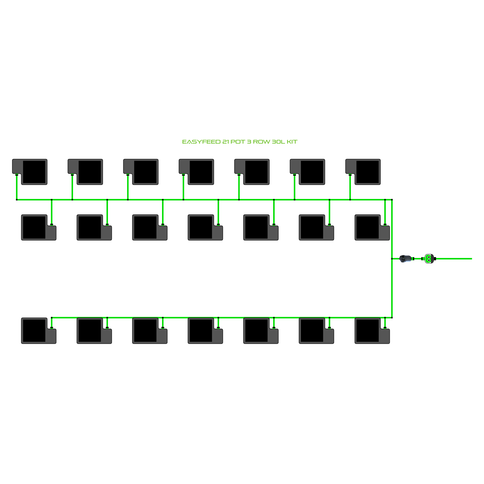 EasyFeed 21 Pot 3 Row Kit