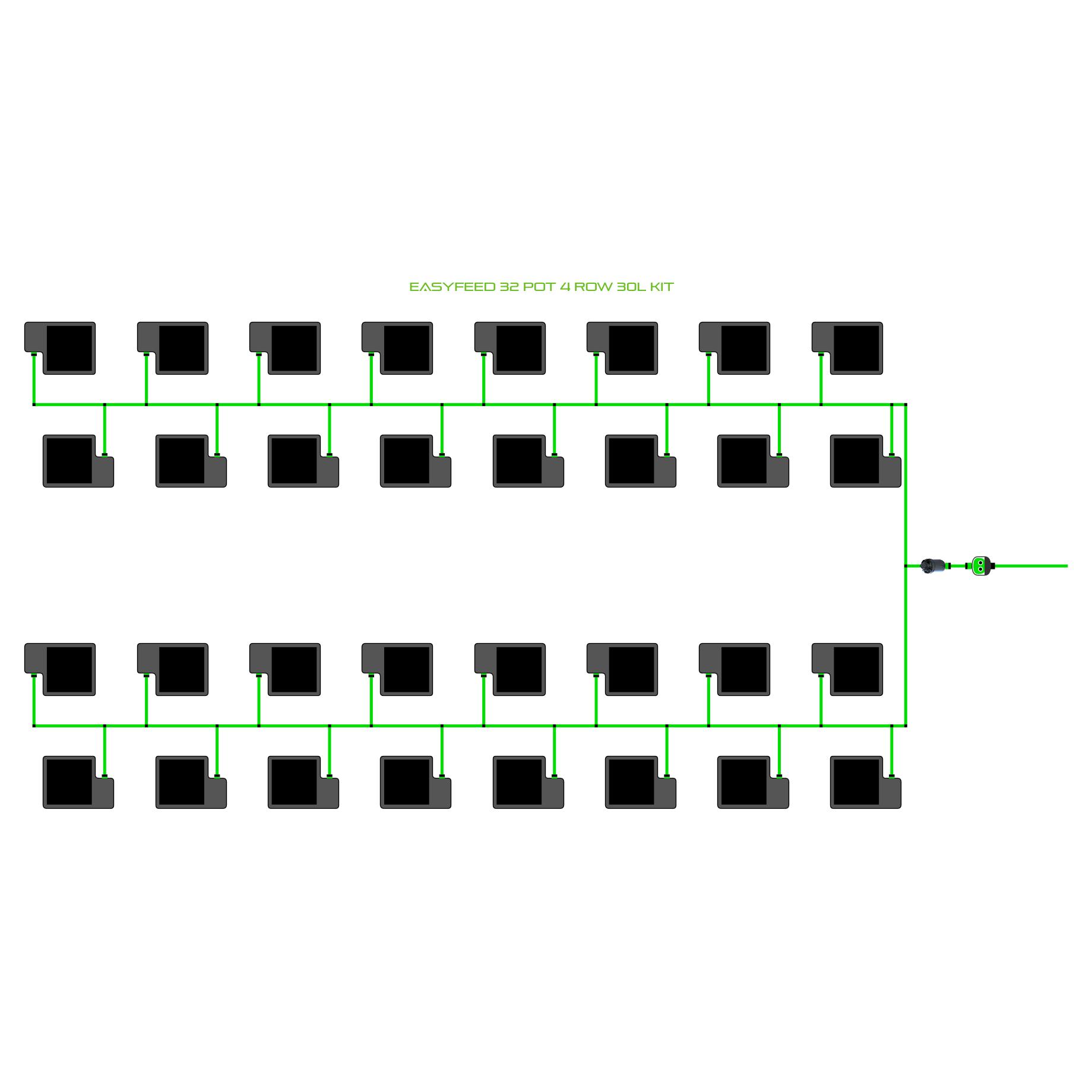 EasyFeed 32 Pot 4 Row Kit