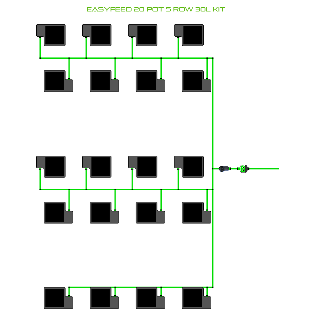 EasyFeed 20 Pot 5 Row Kit