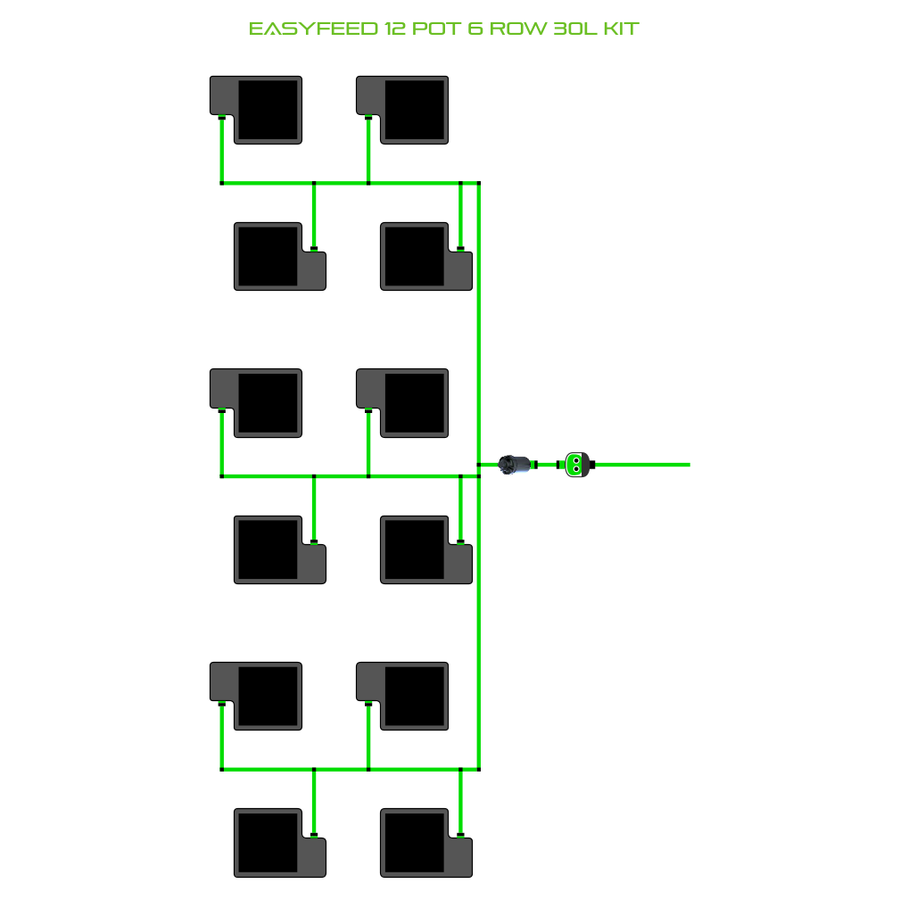 EasyFeed 12 Pot 6 Row Kit