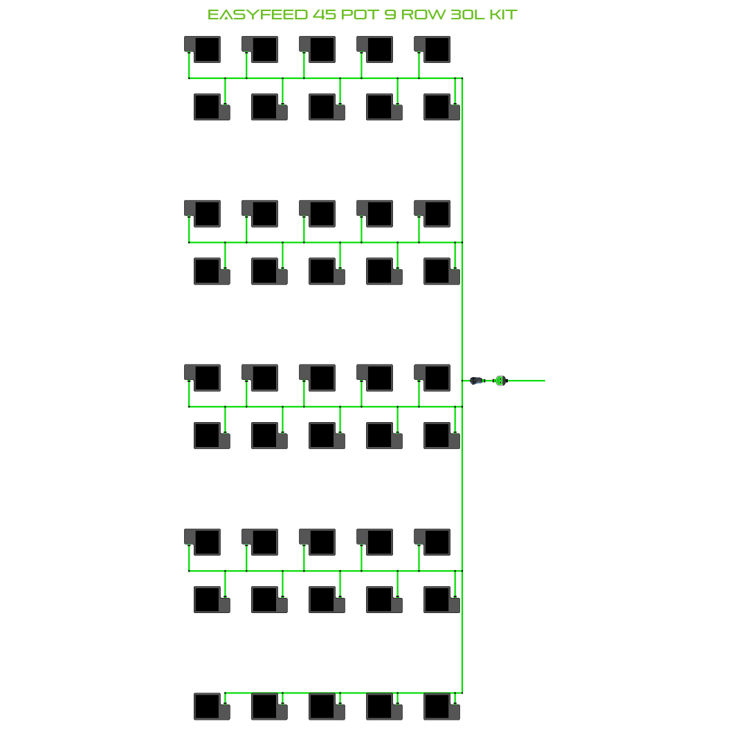 EasyFeed 45 Pot 9 Row Kit